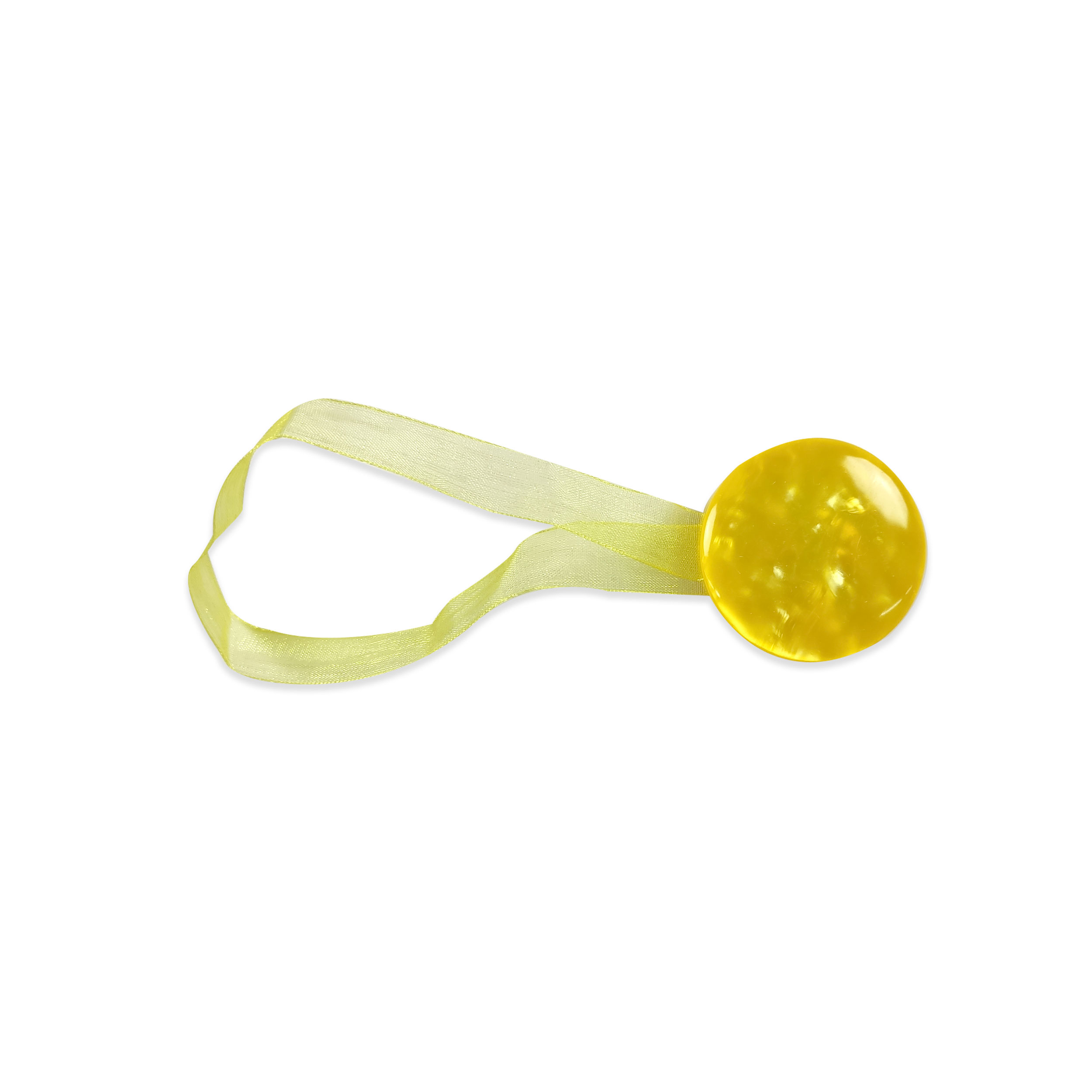 Button Curtain Magnet - Yellow Image