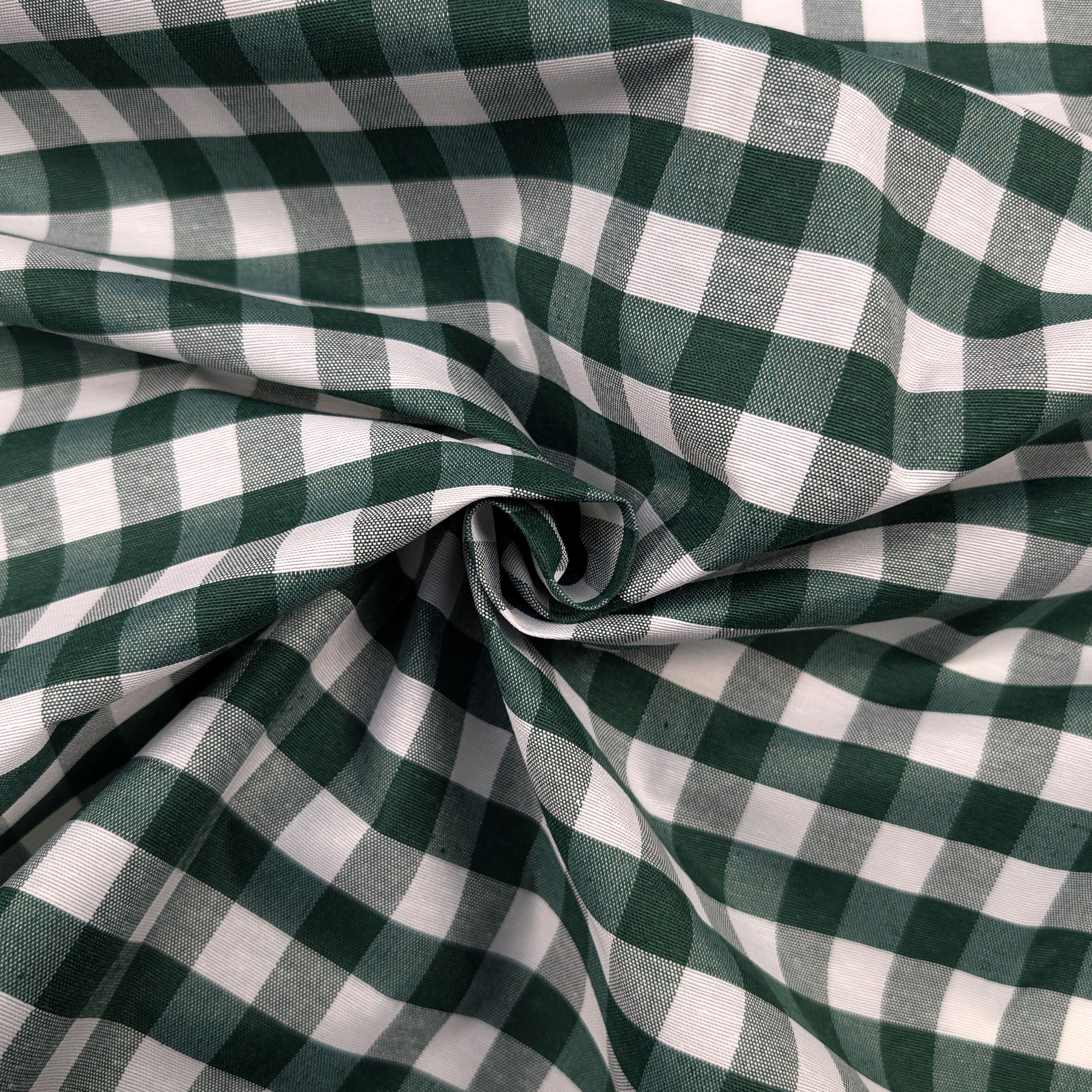 Green Check Resin Tablecloth Fabric Image