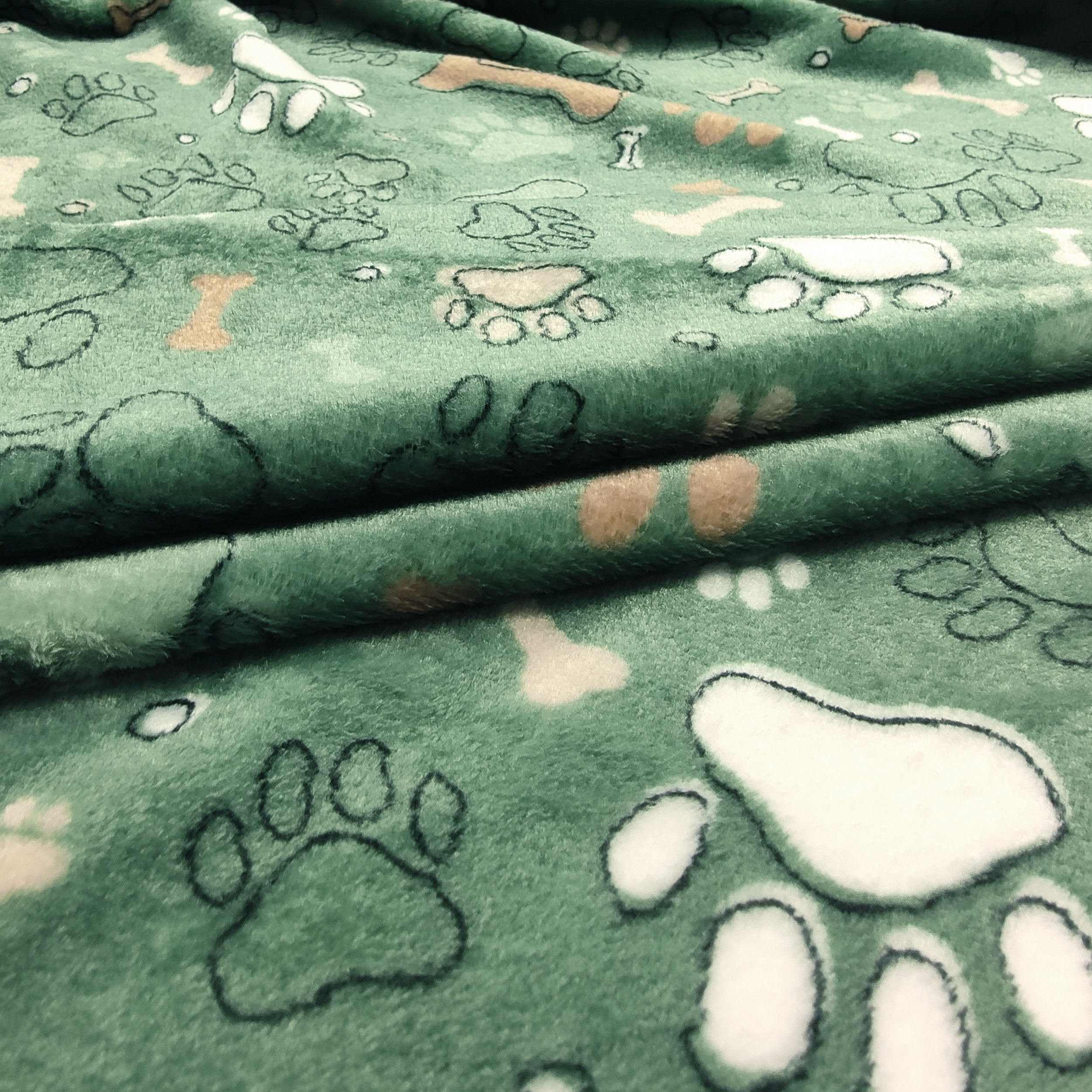 Hand Knitted Cashmere Patterned Fleece Orme Background Military