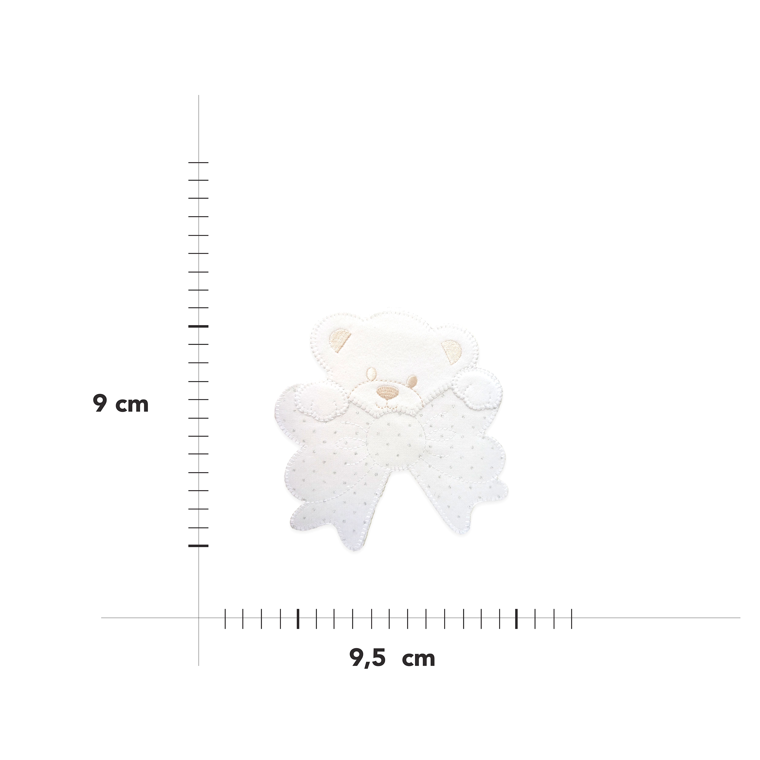 Medium Bear Application with Rhinestone Bow Image