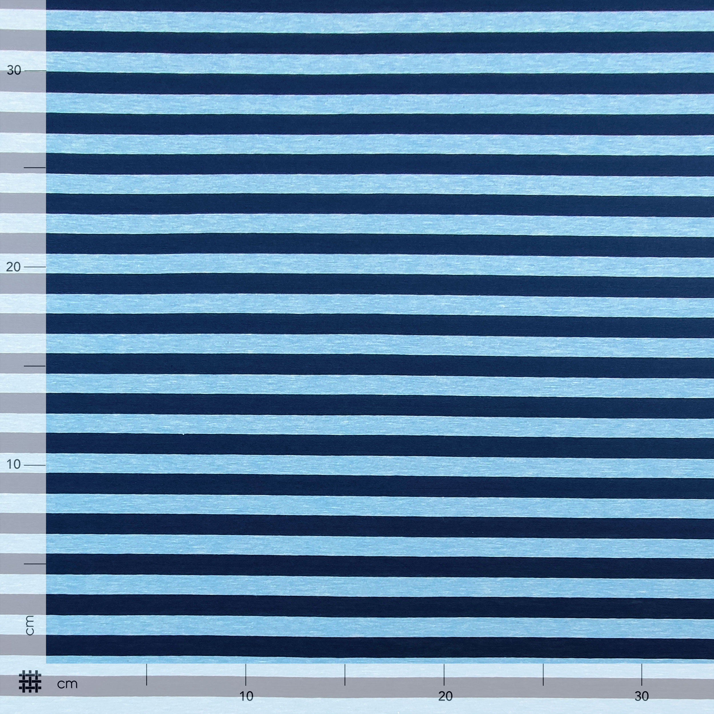 Blau und blau gestreifter Baumwolljersey