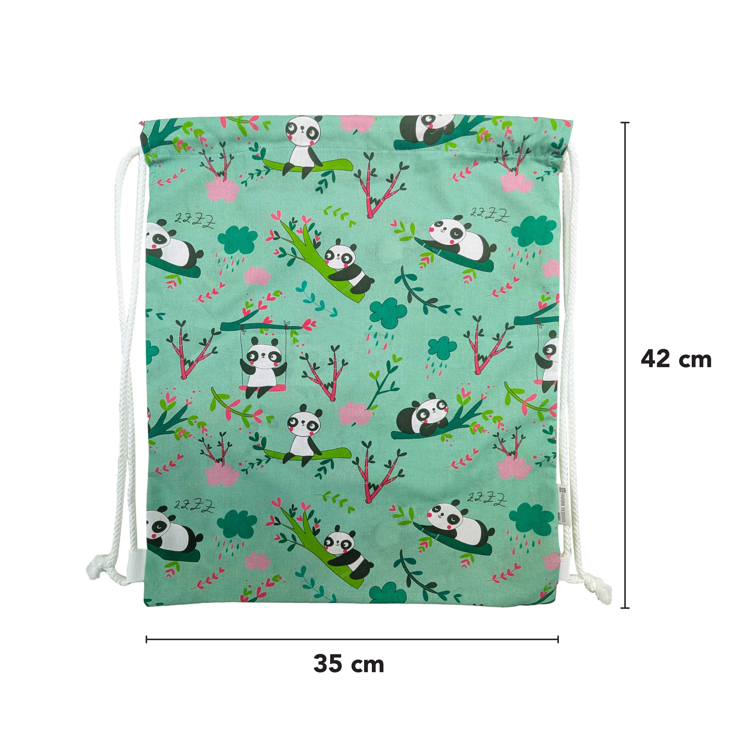 Jardin d'enfants Sac à dos Panda Vert Menthe Fond d'écran Image