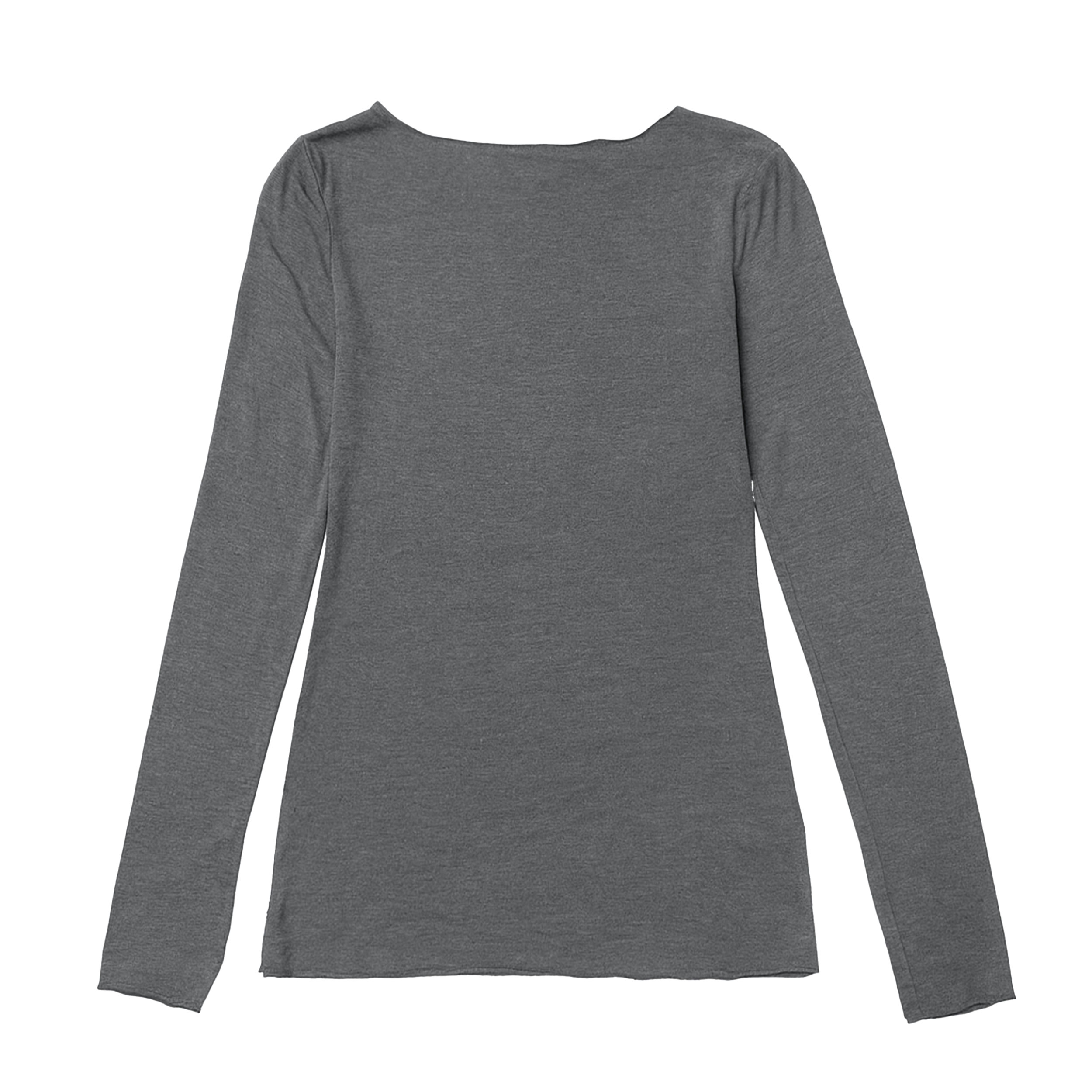 Jadea Grey Boat Neck Cashmere Jumper Image