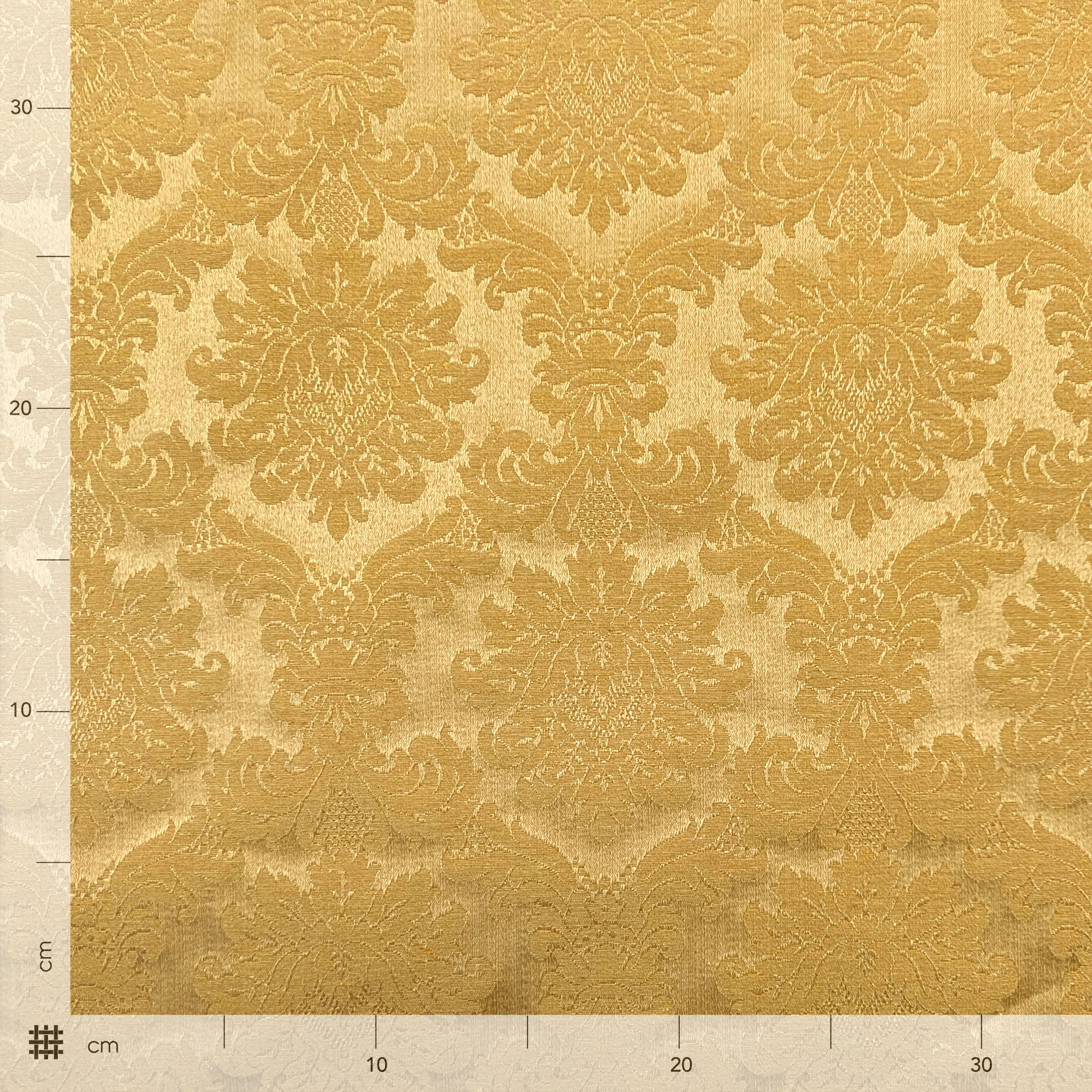 Yellow Damask Fabric Image