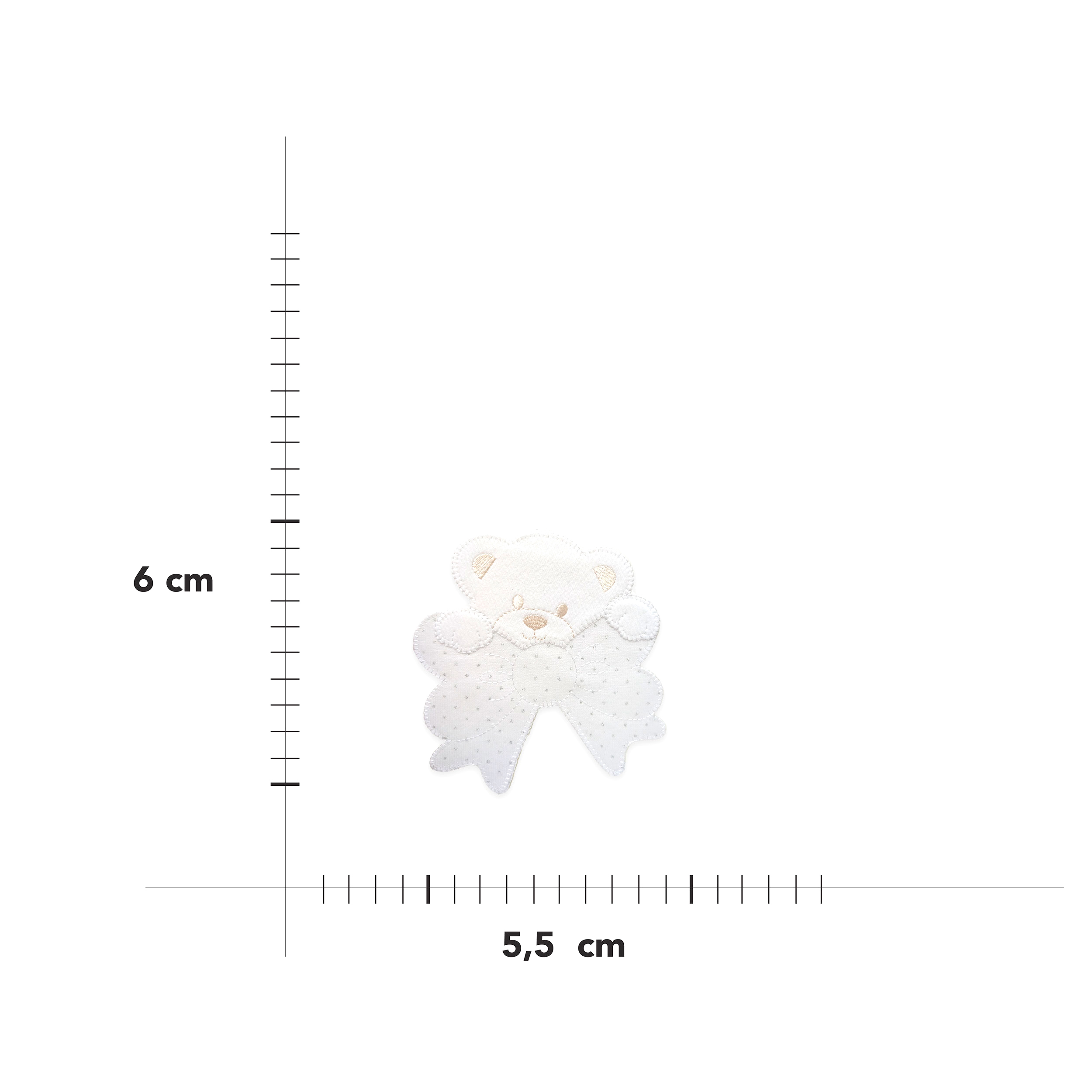 Little Bear Application with Rhinestone Bow Image