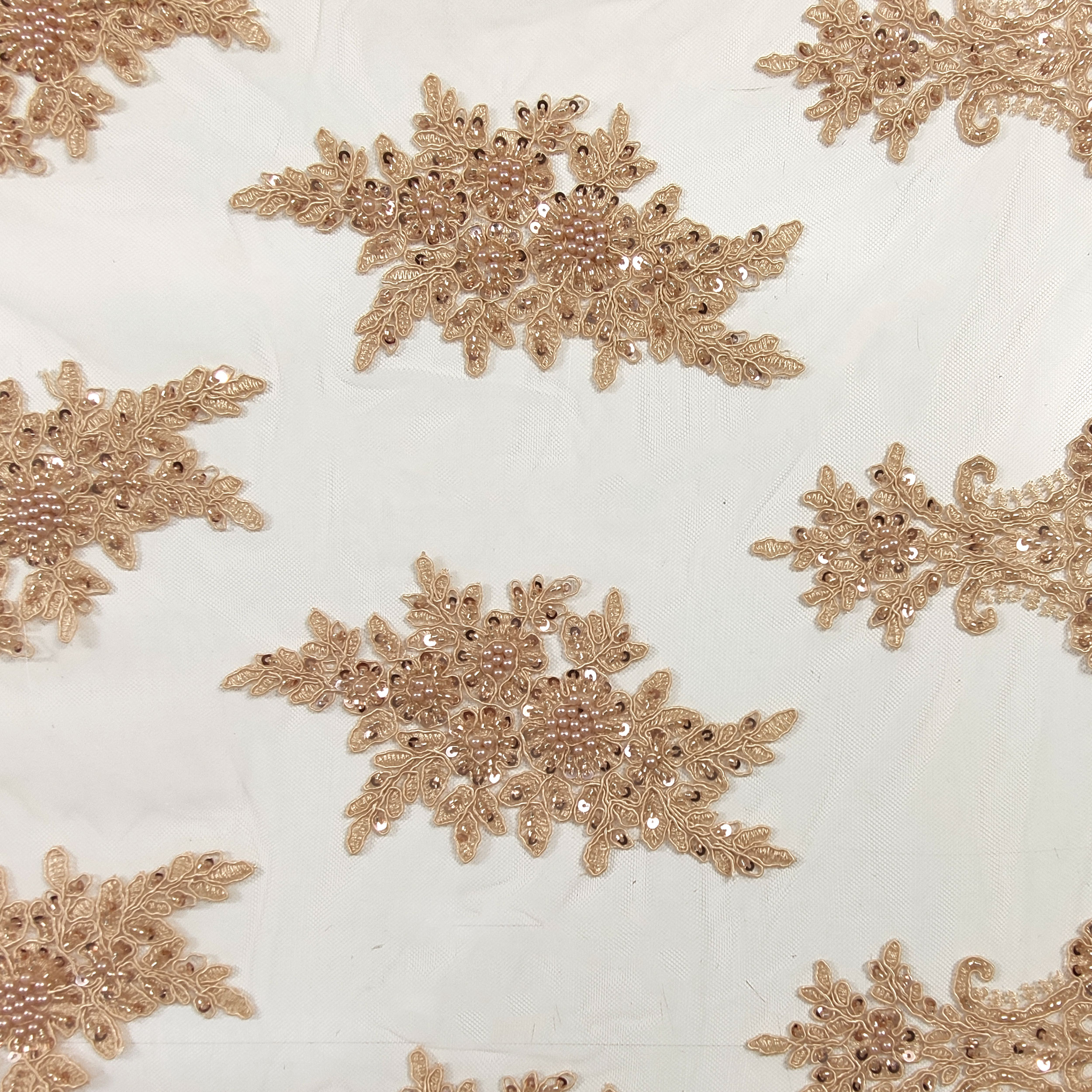 Lace Fashion Beige Pearls