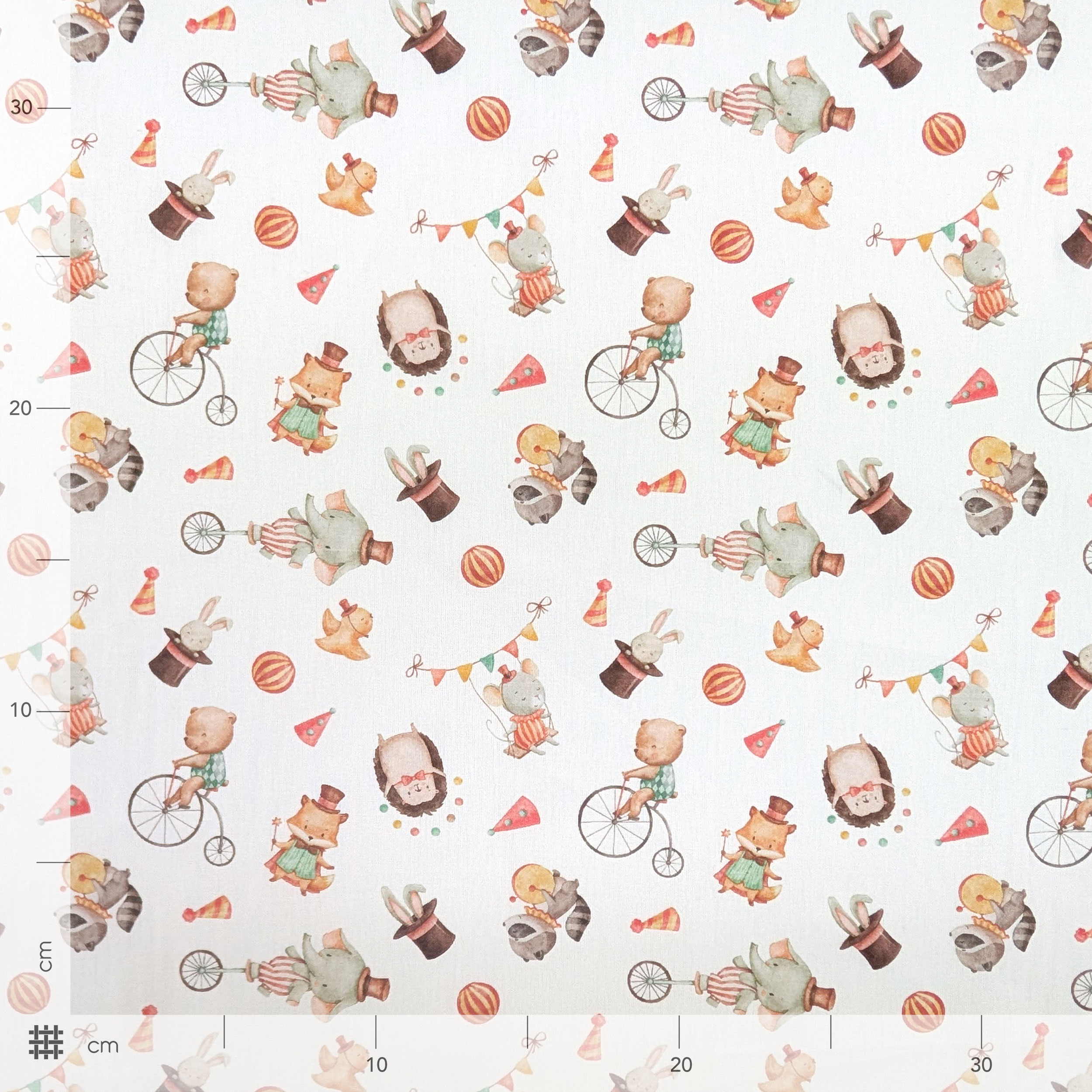 Percale Cotton: Circus Animals Image