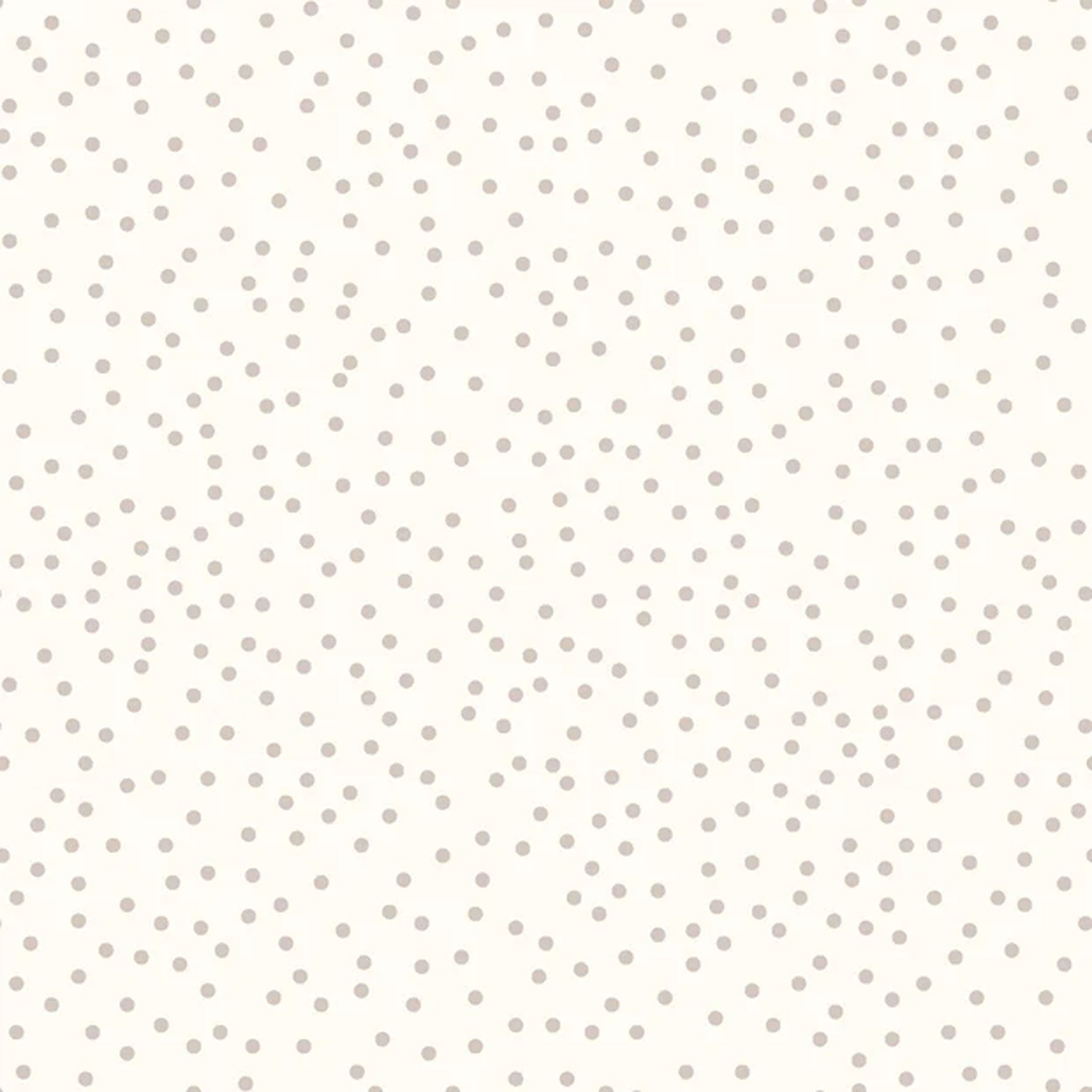 Popeline coton blanc à pois gris colombe