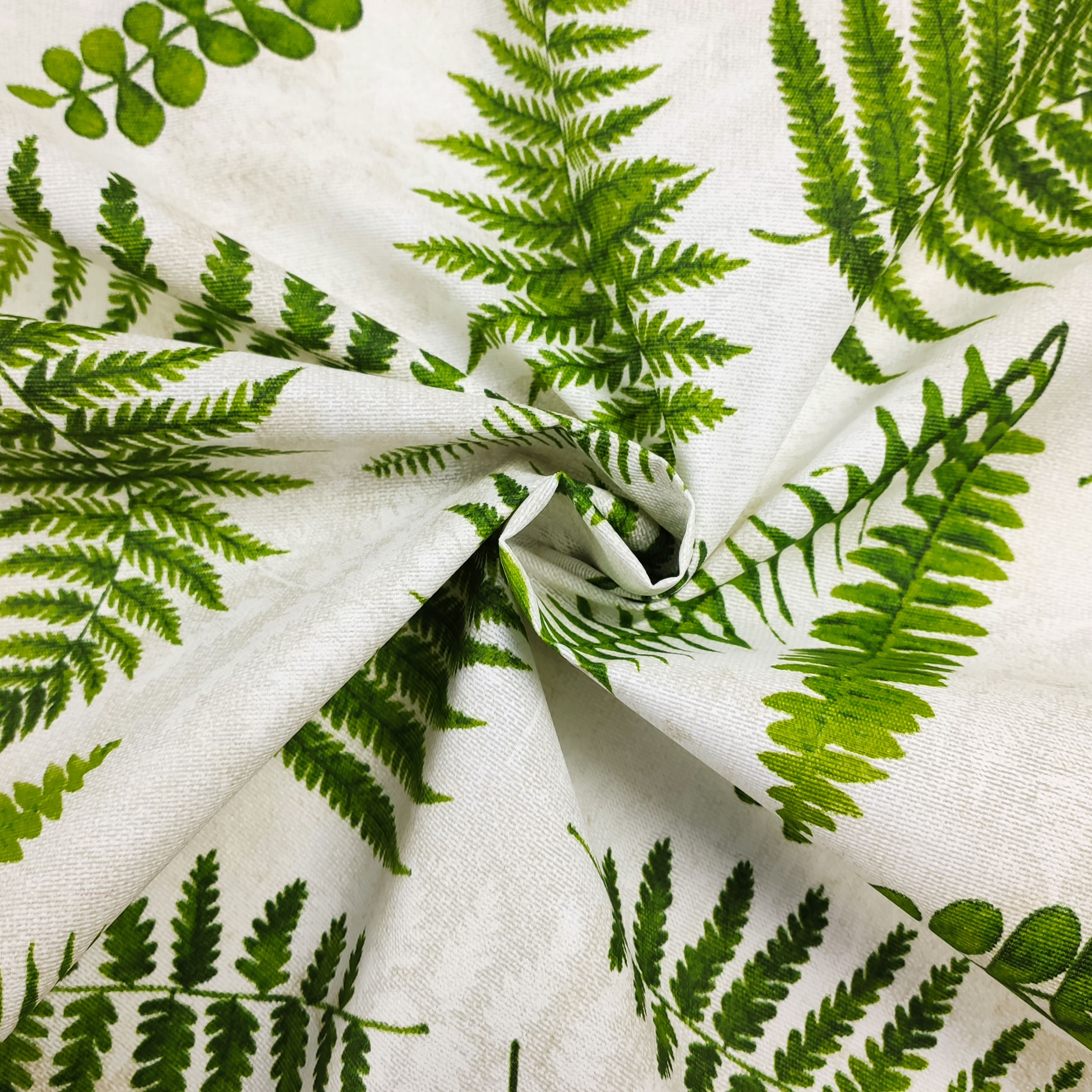 Green Leaves Resin Tablecloth Fabric
