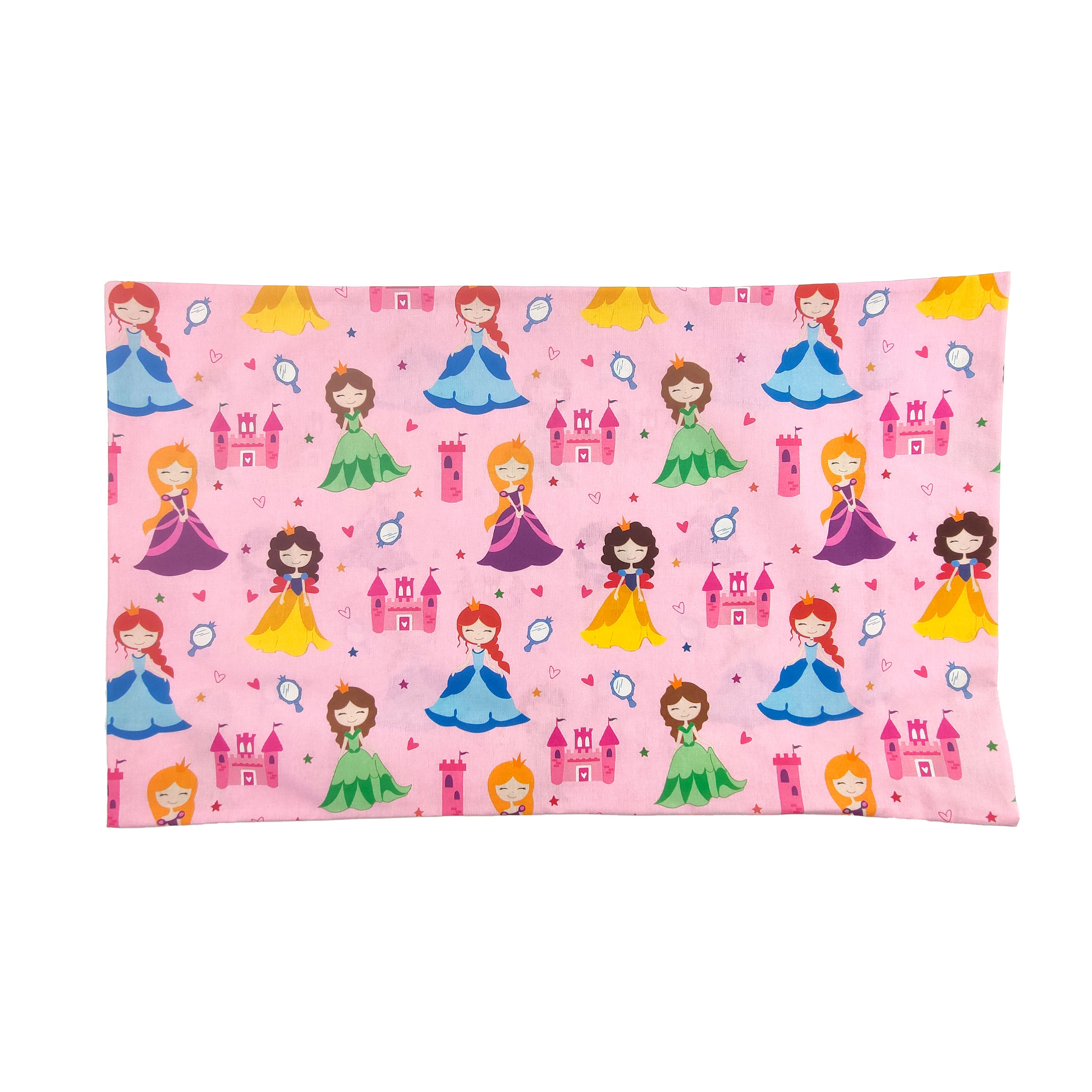 Taie d'oreiller Princesses fond rose