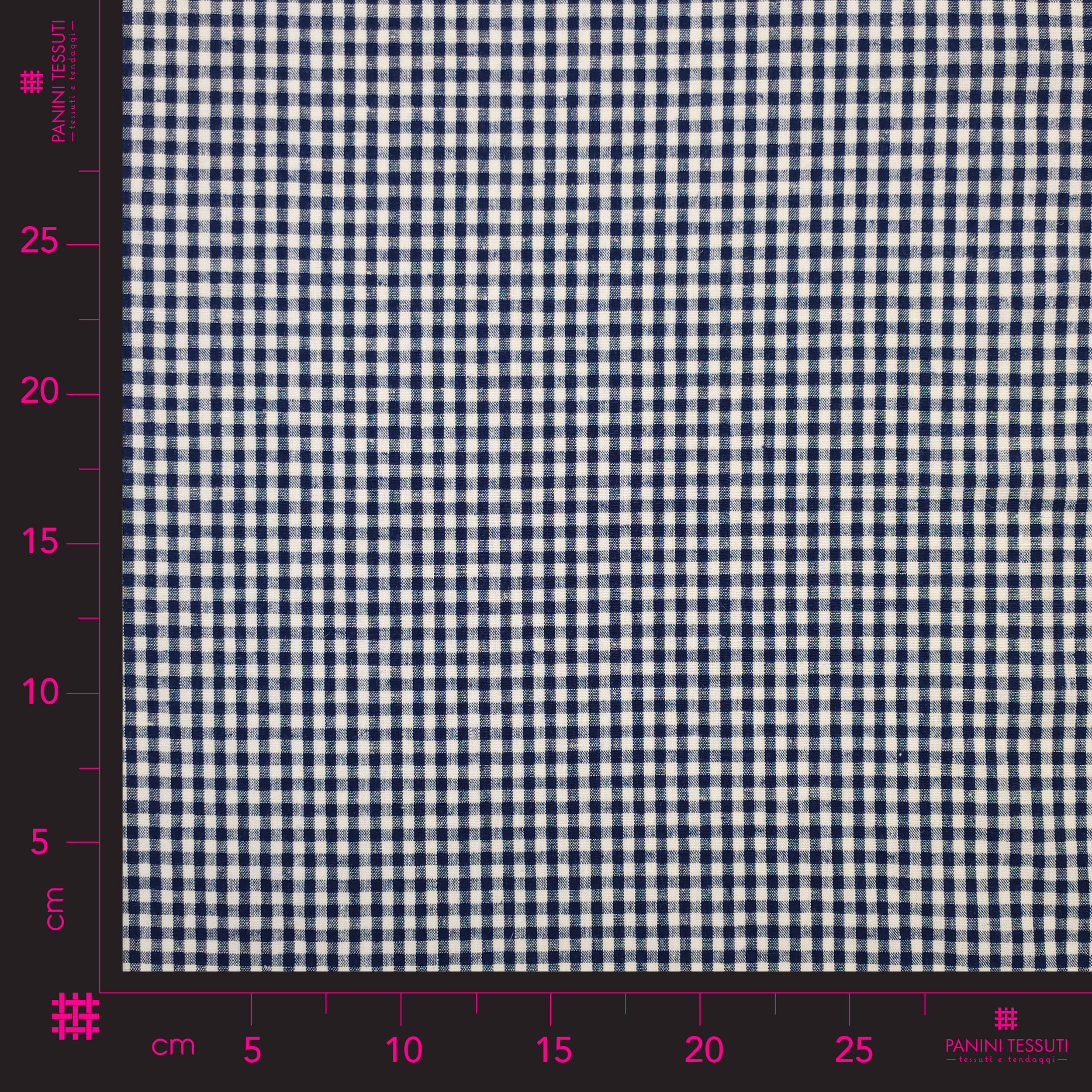 Linen Blend Blue Gingham Image