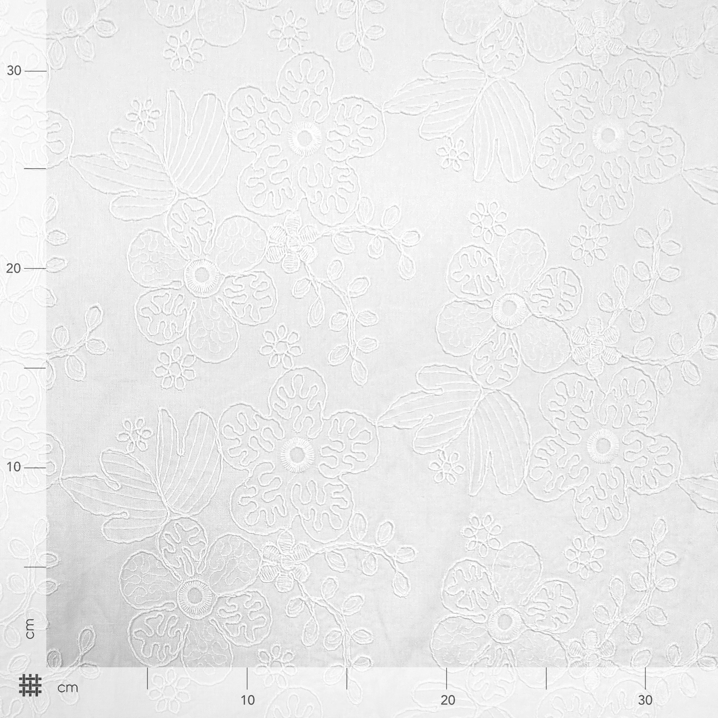 White Cotton Sangallo Double Smerlo Flowers Image