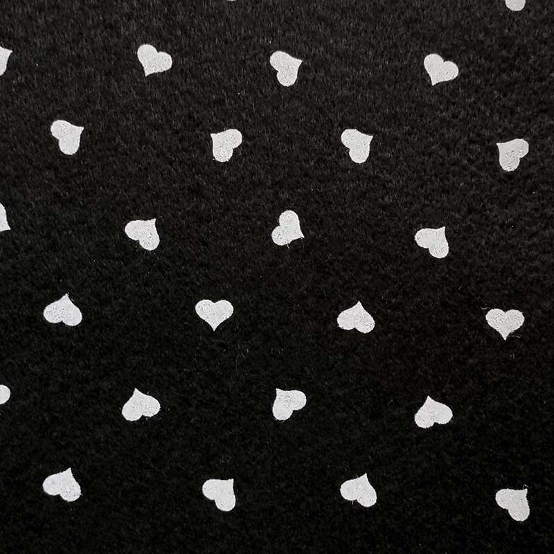 Pannolenci Black White Hearts Image