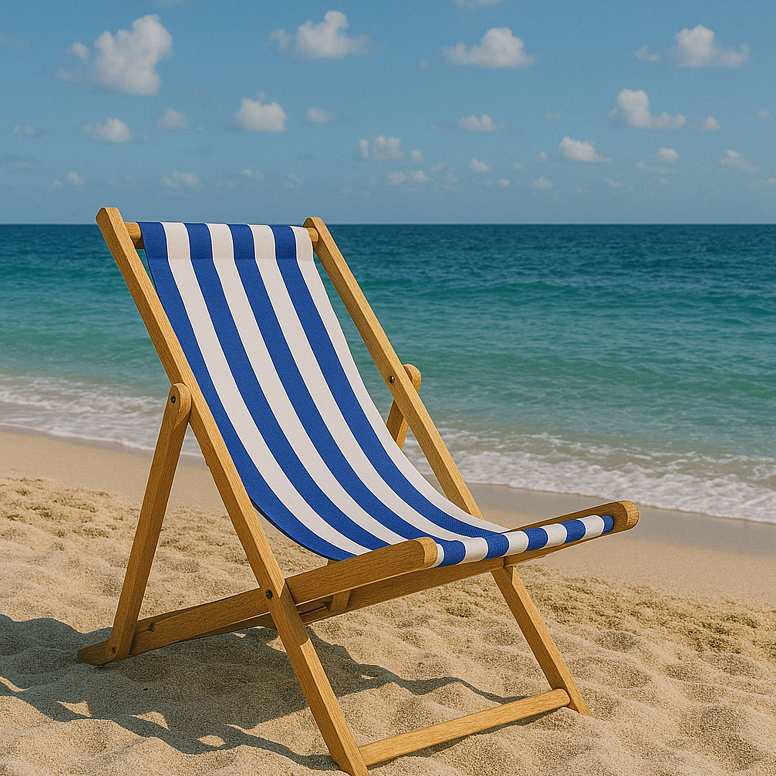 Deckchair Striped Canvas Image