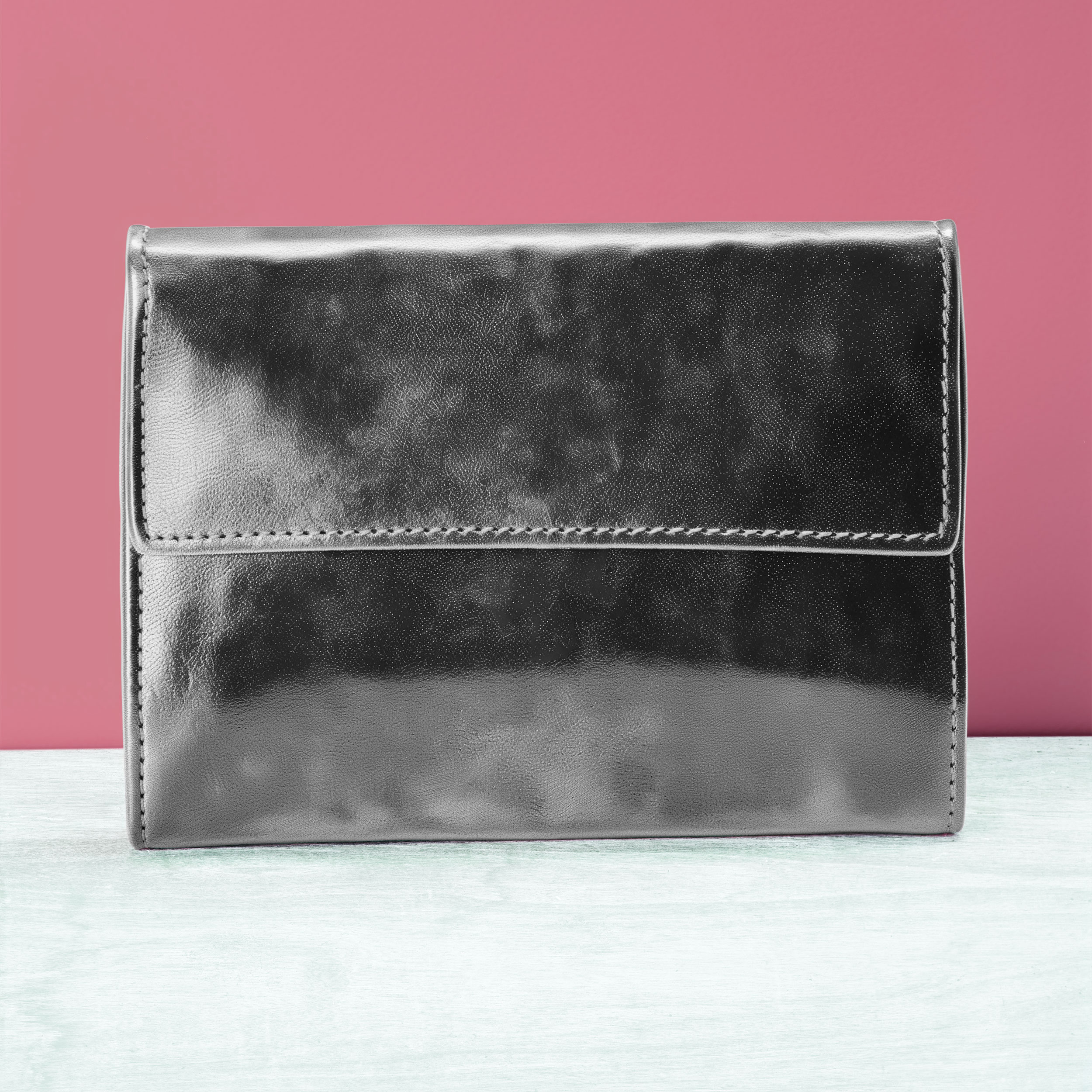 Faux cuir Effet métallisé Argent