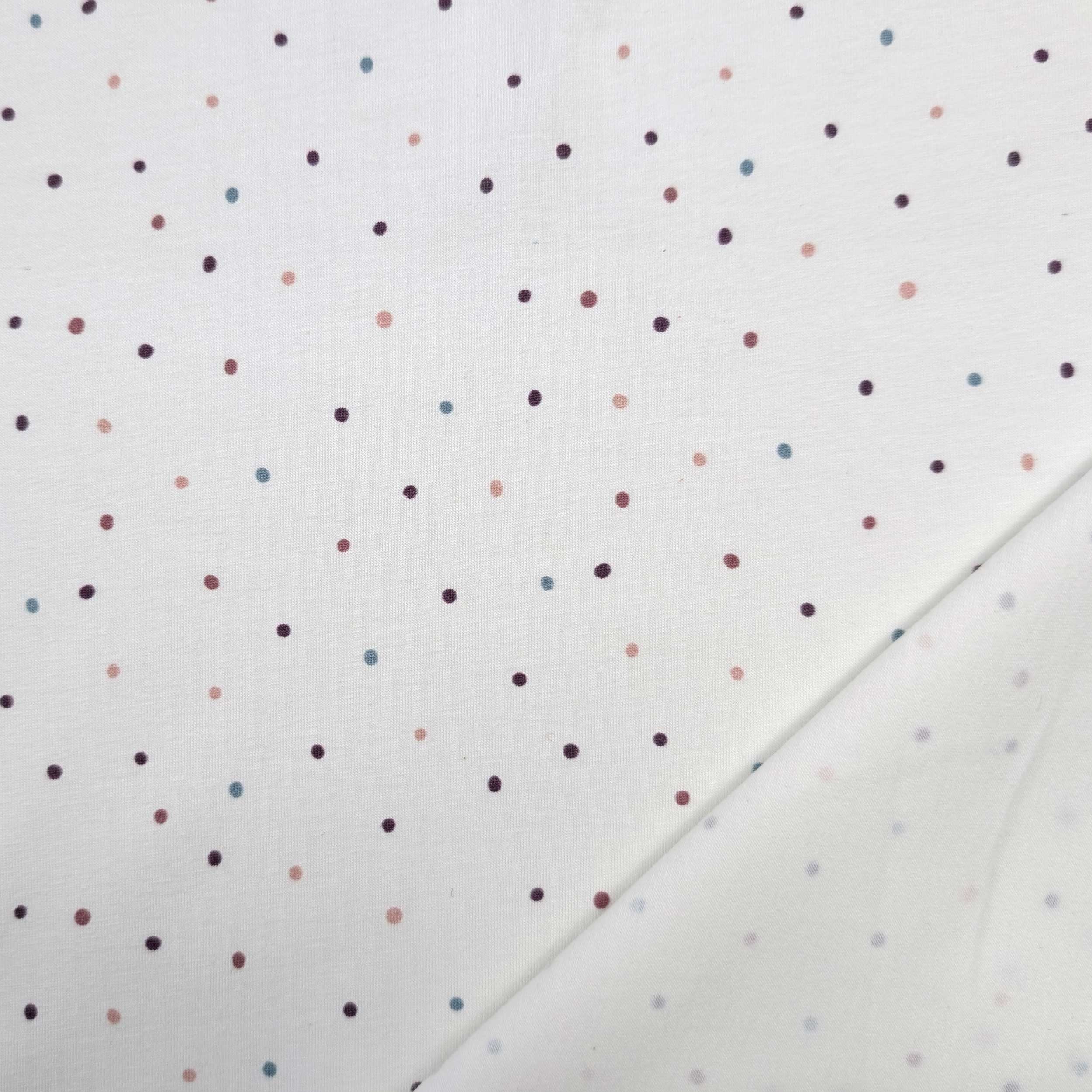 White Cotton Mini Polka Dot Jersey Image