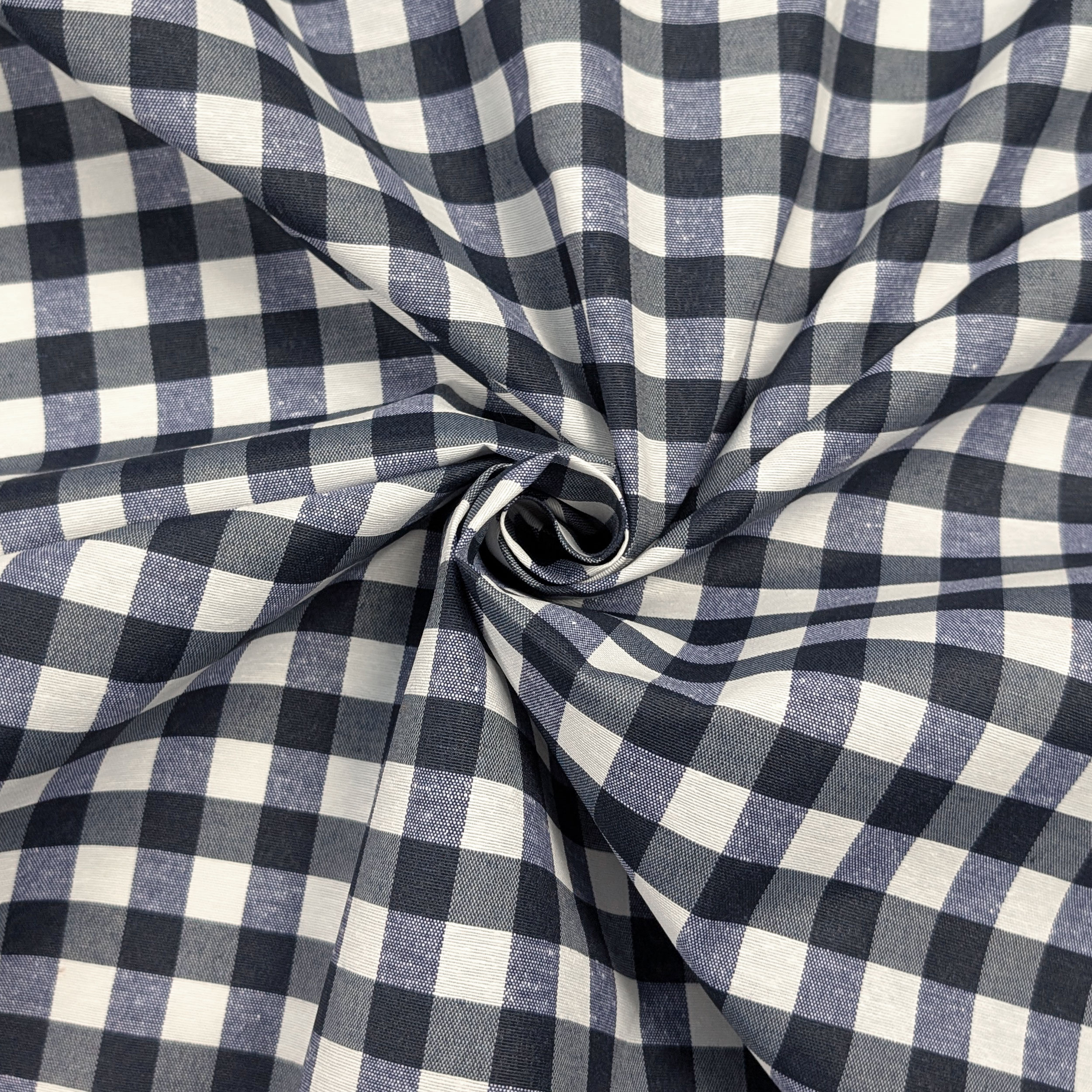 Fabric for Resin Tablecloth Dark Blue Checkered Image