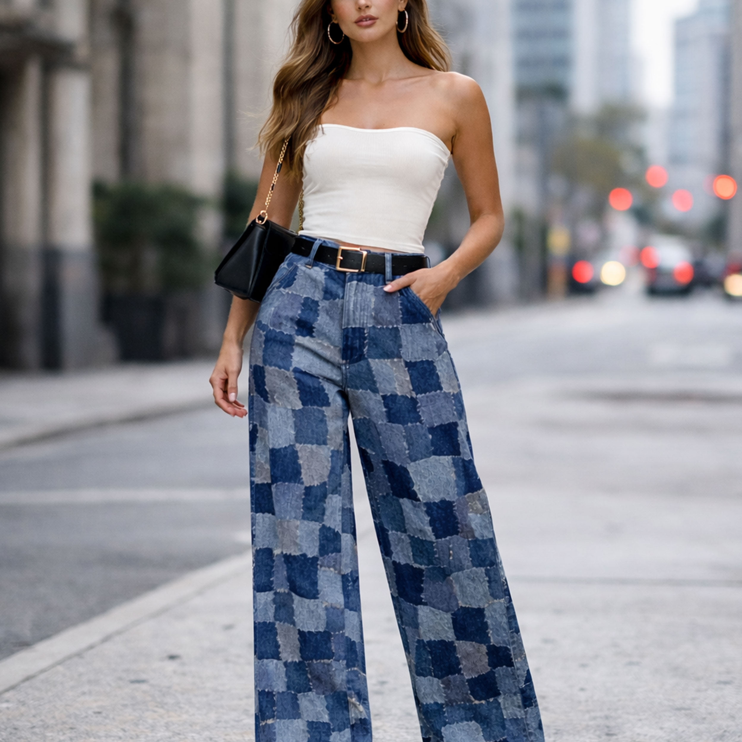Fashion Patchwork Jeans Image