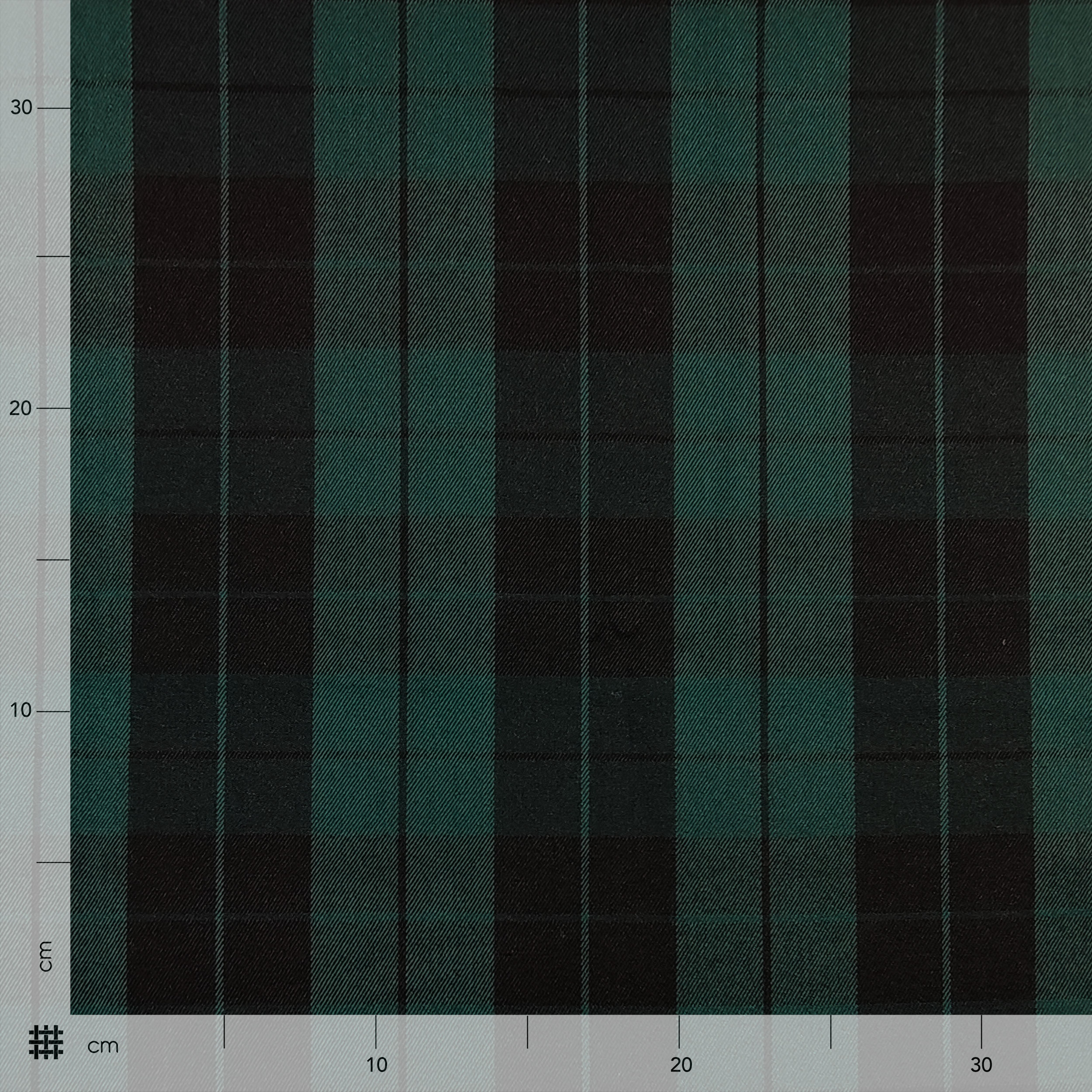 Green and Black Check Tartan Fabric Image