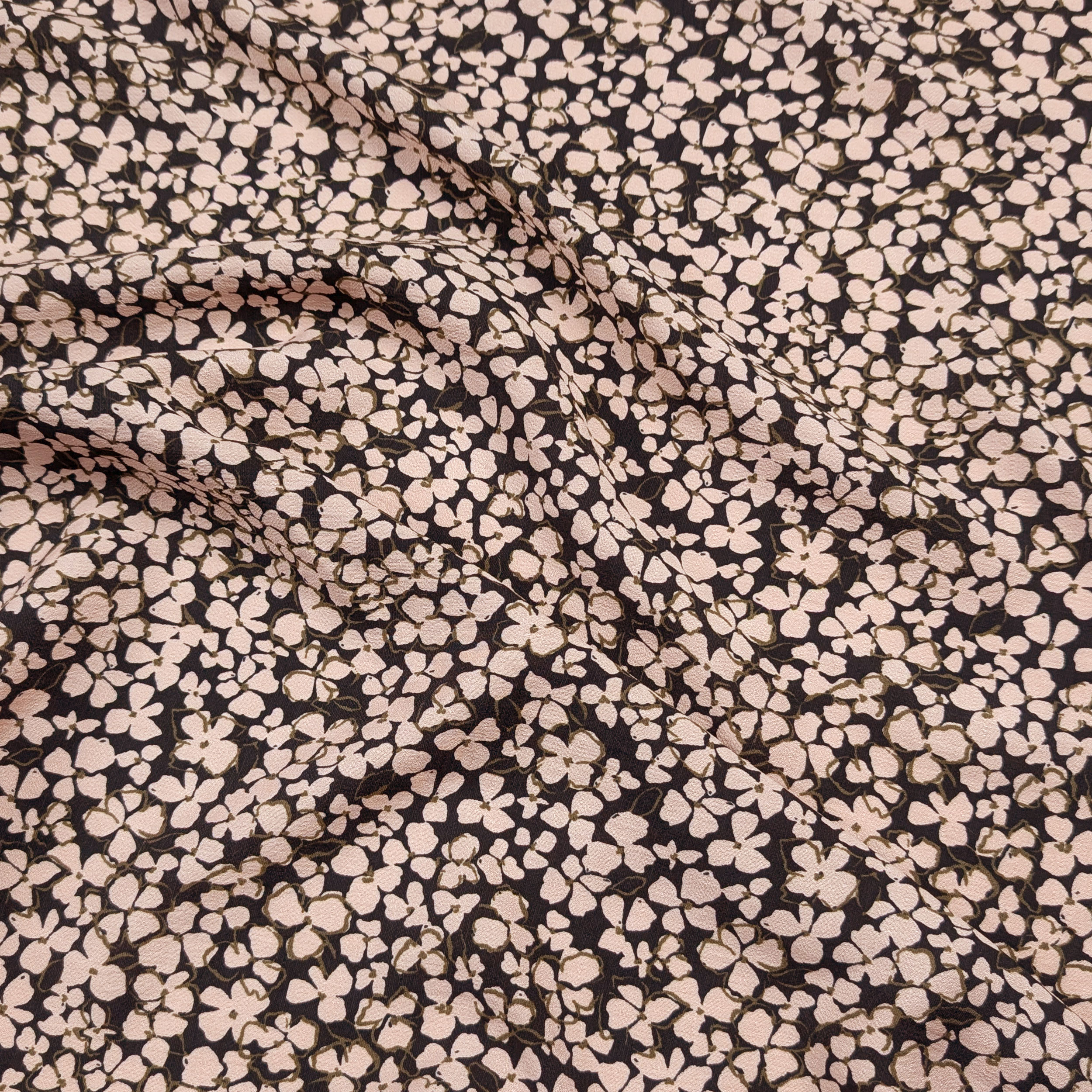 Viscose Powdery Flowers Black Background Image
