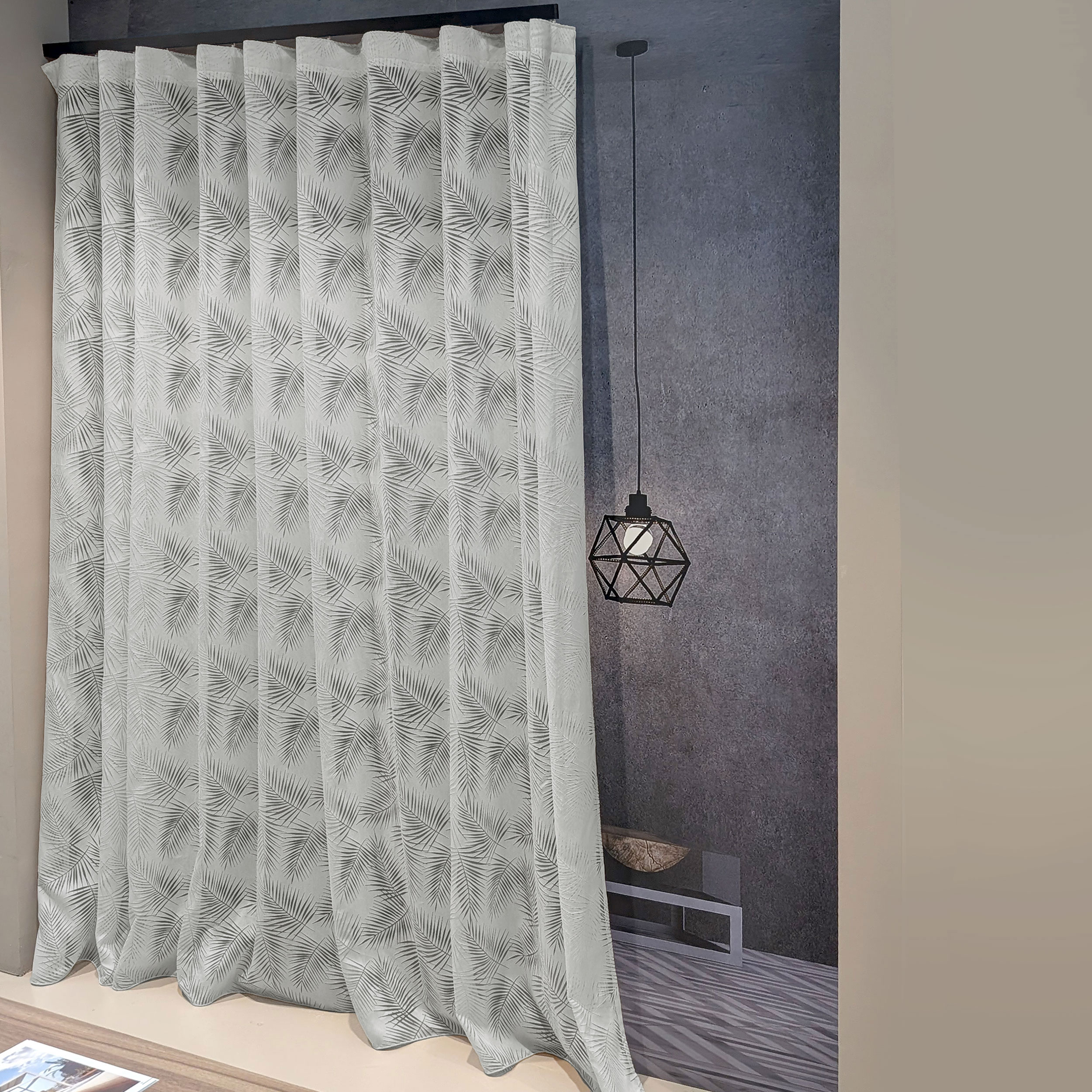 Devorè Curtain Fabric Fern Grey Image