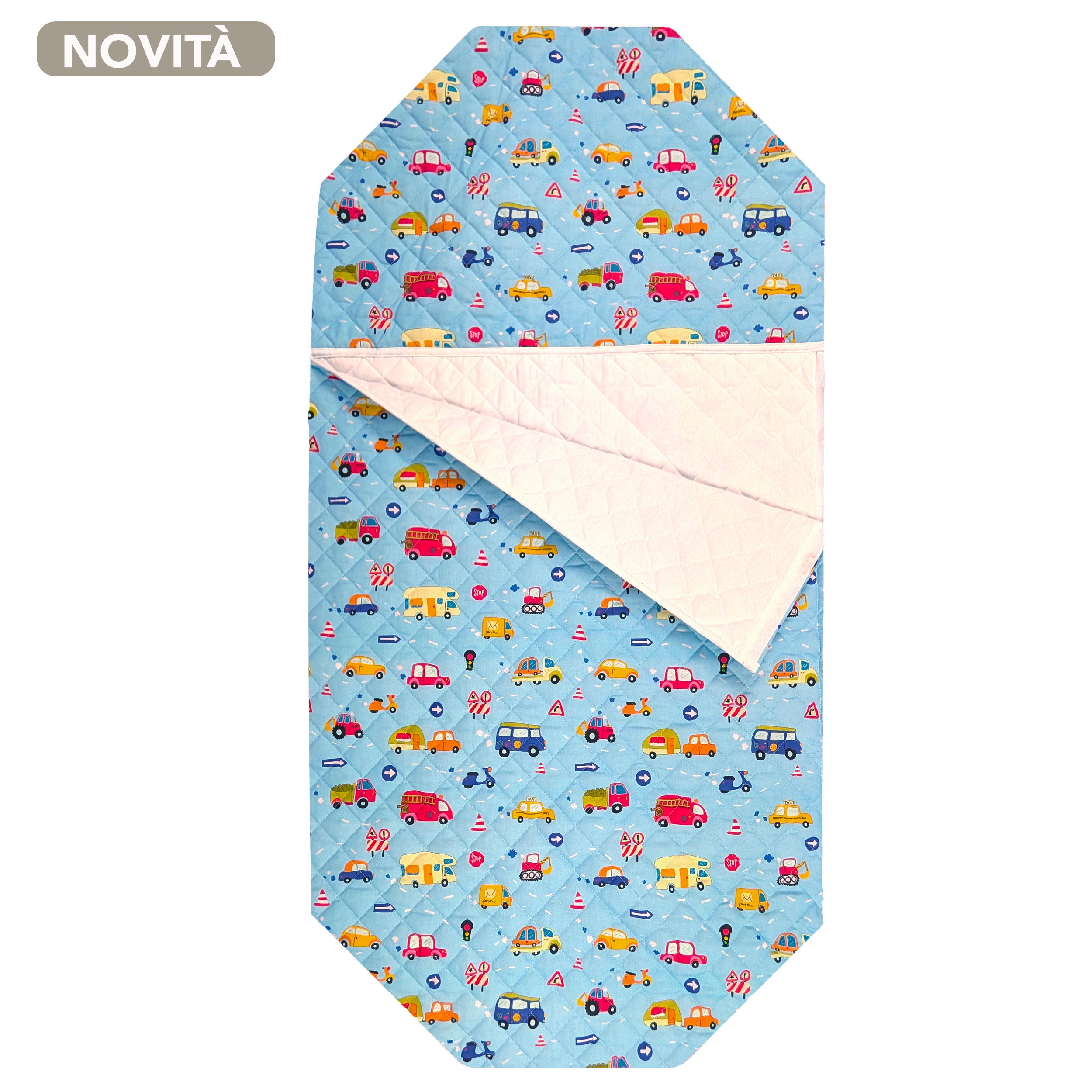Shaped Sleeping Bag for Brandy Cars Light Blue Background Image