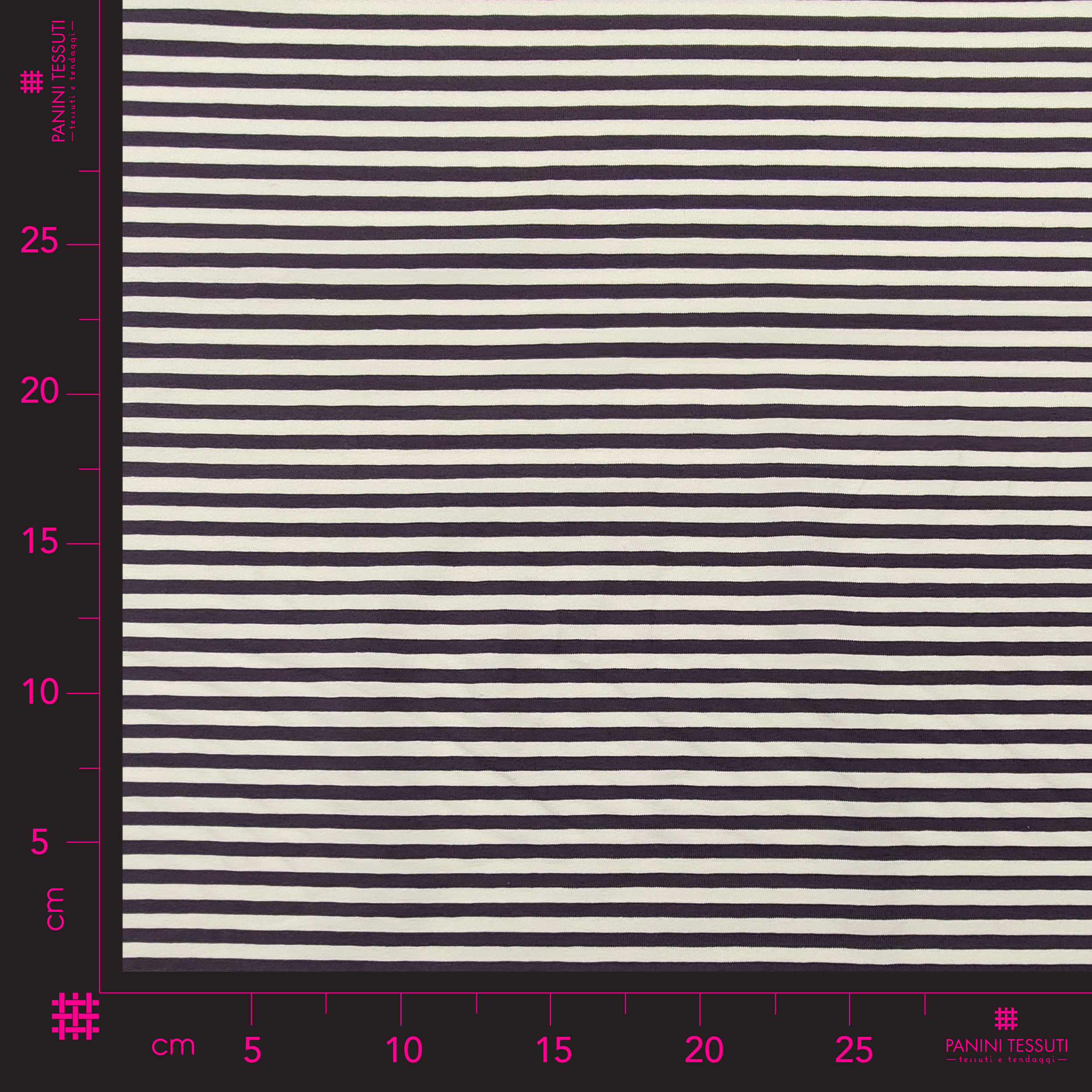 Grey Striped Cotton Jersey Image
