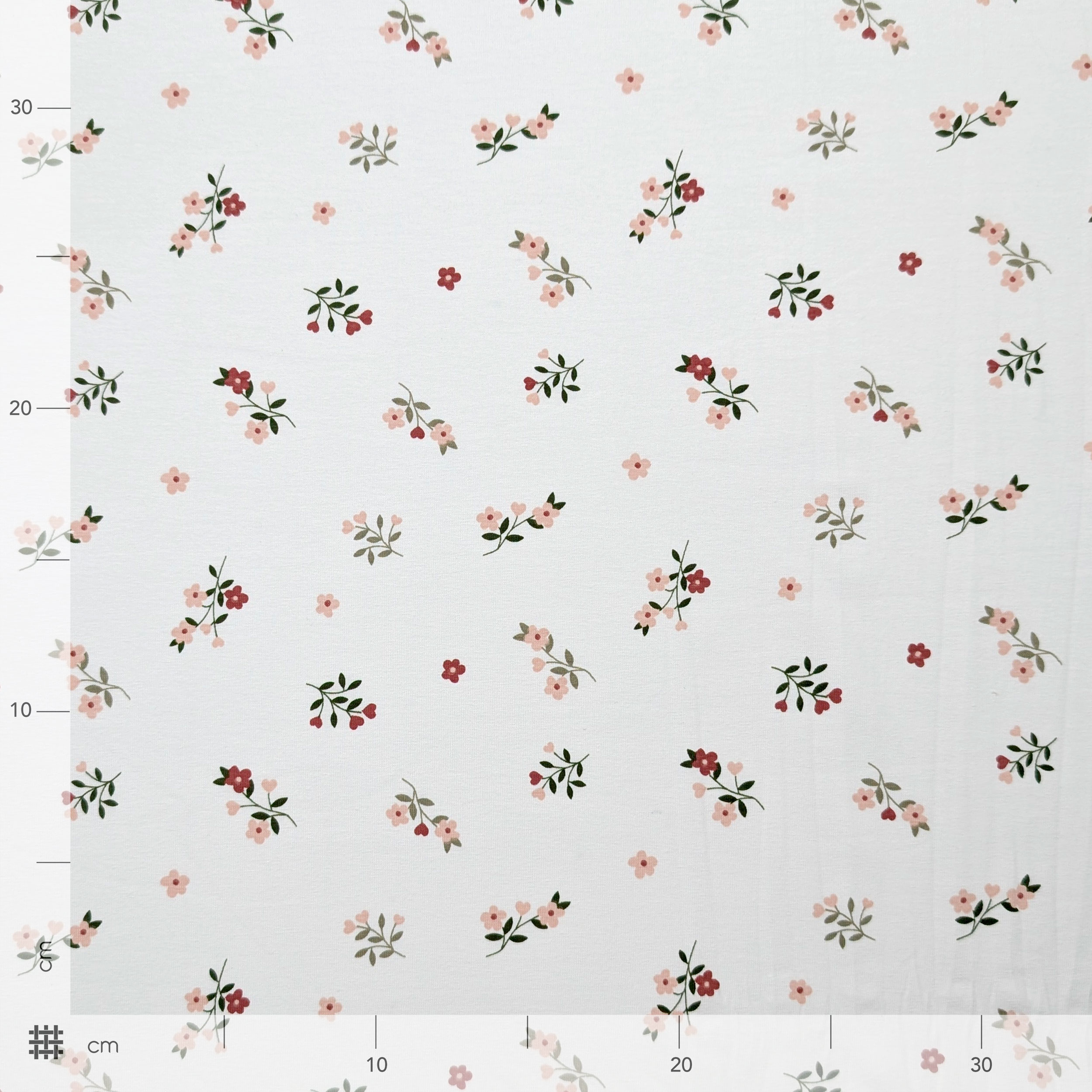 Jersey Cotton Jersey Small Coloured Flowers Image