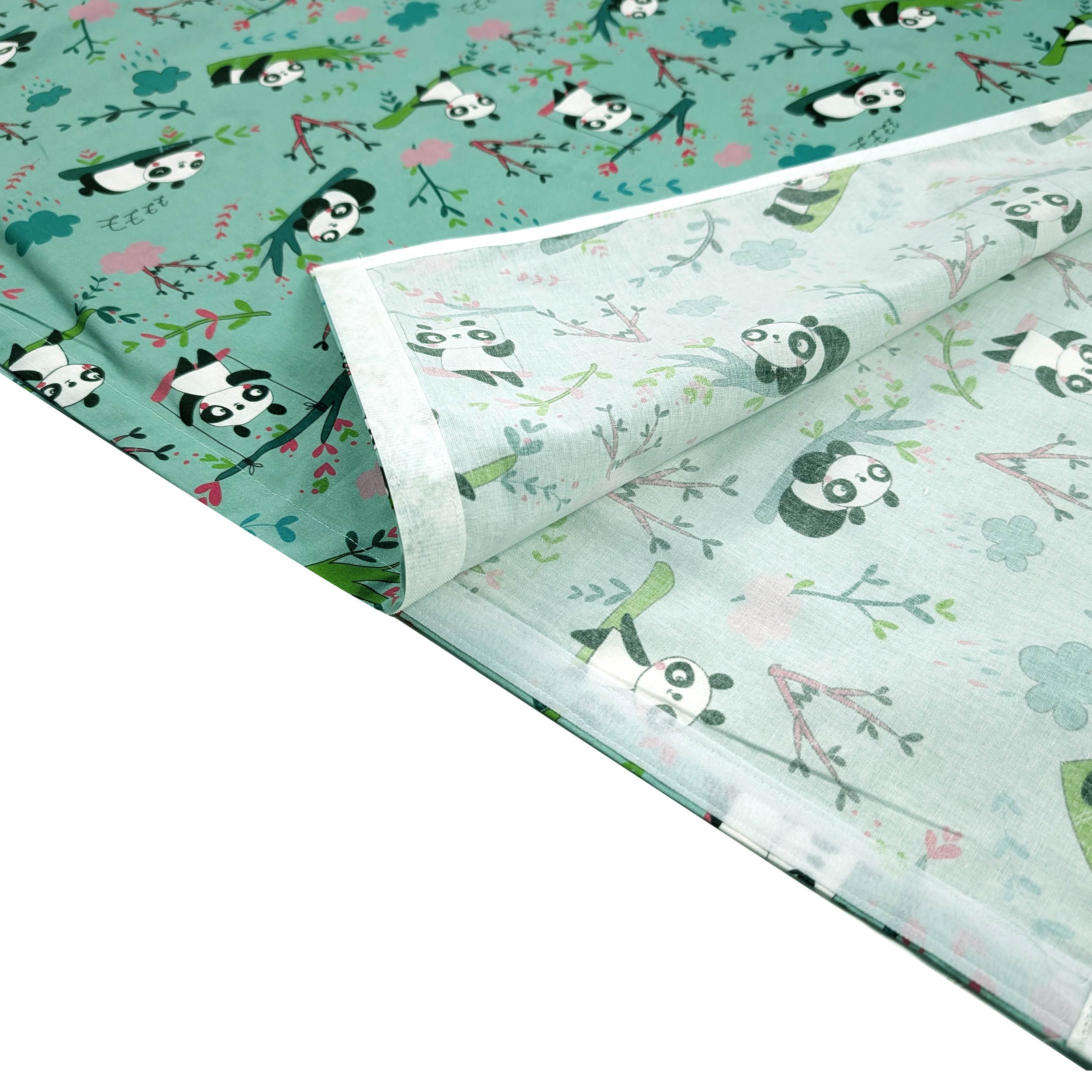 Contoured Summer Sleeping Bag for Panda Camp Beds – Mint Green Background Image