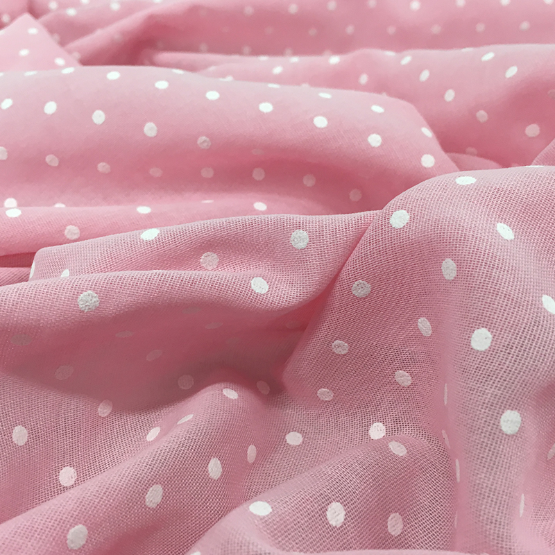 Tissu de tente Polka Dot Mini - Base rose Image