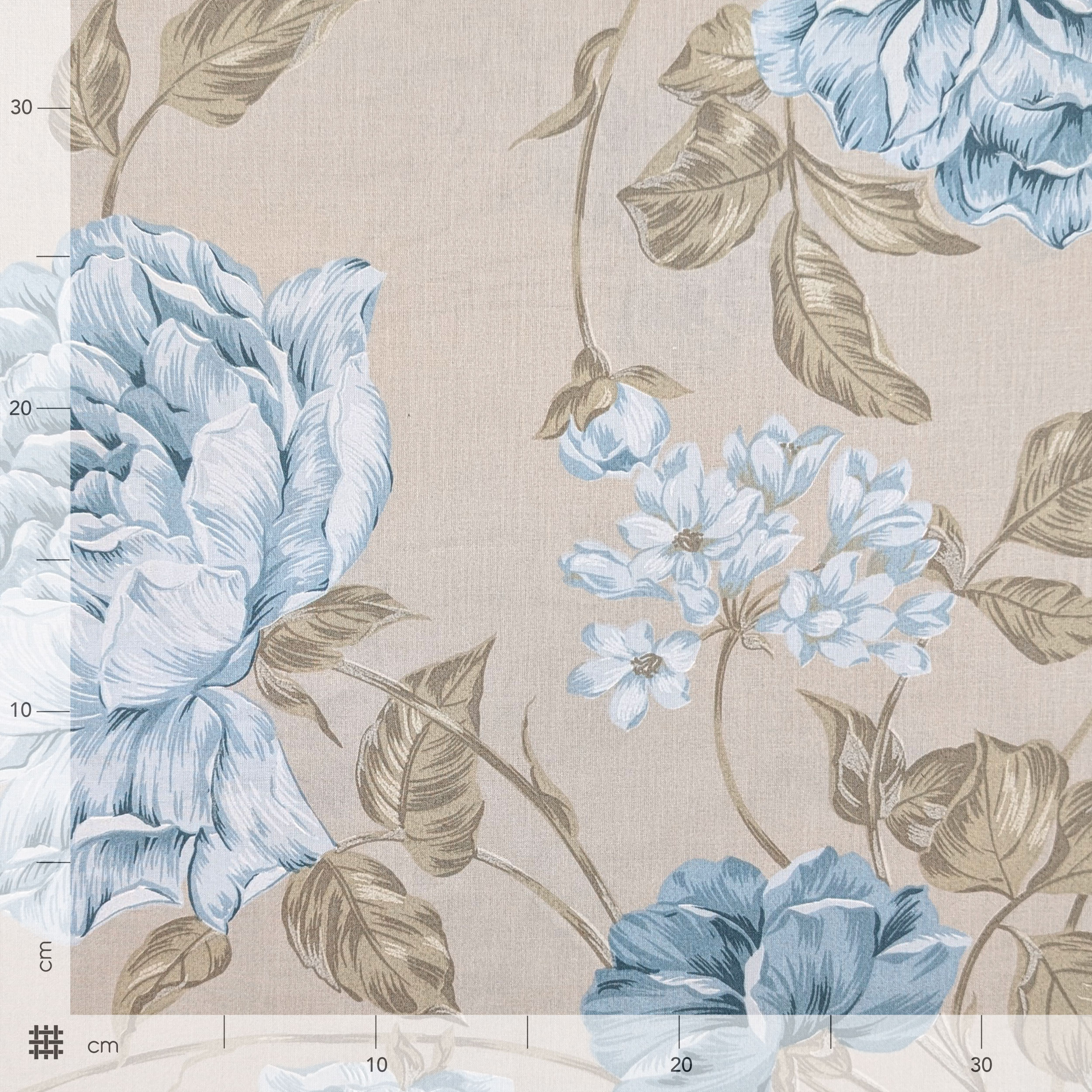 Blue Flower Cotton Sheet Image