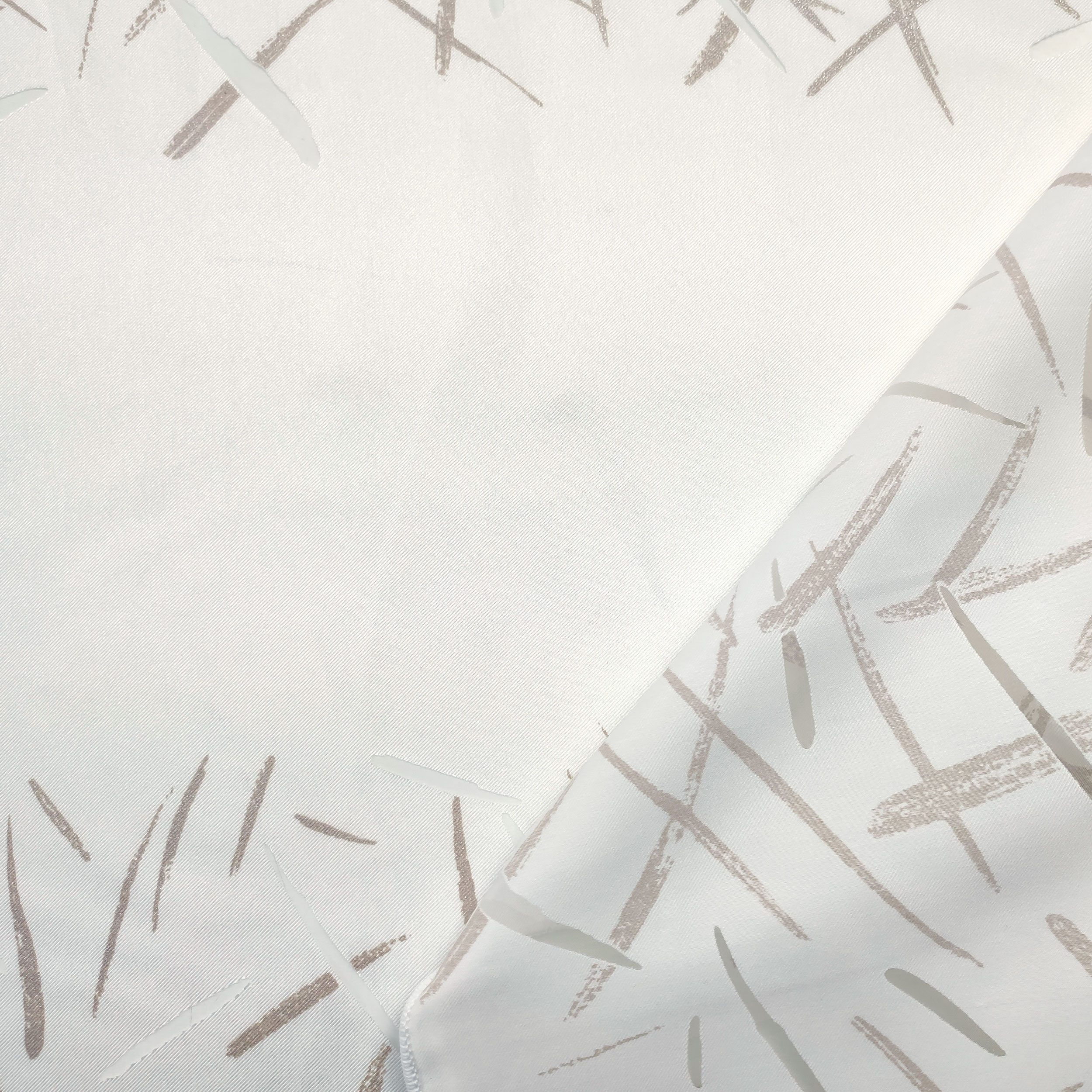 Viskose Vorhangstoff Devorè Taubengrau Lurex