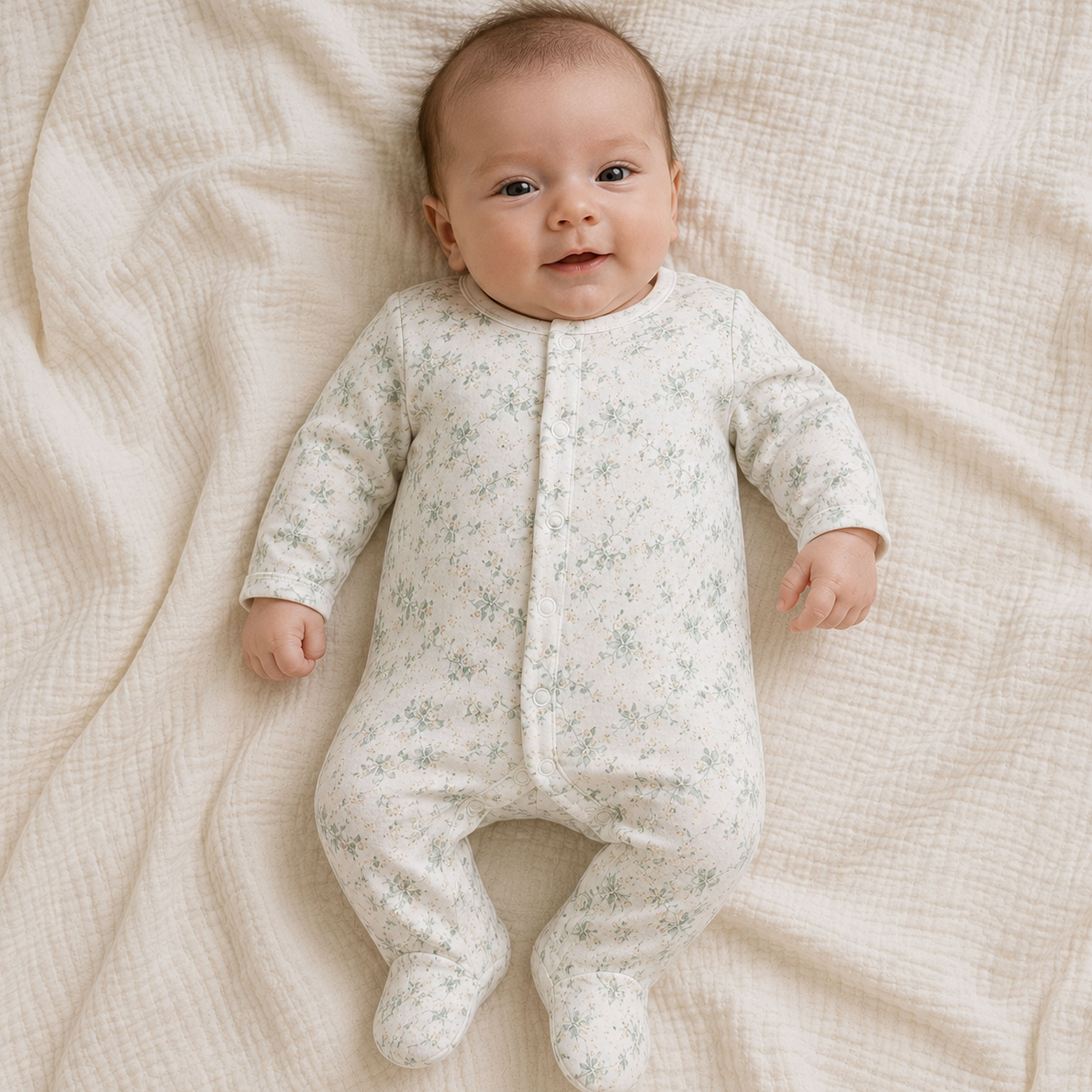 Muslin with Embroidered Flowers Image
