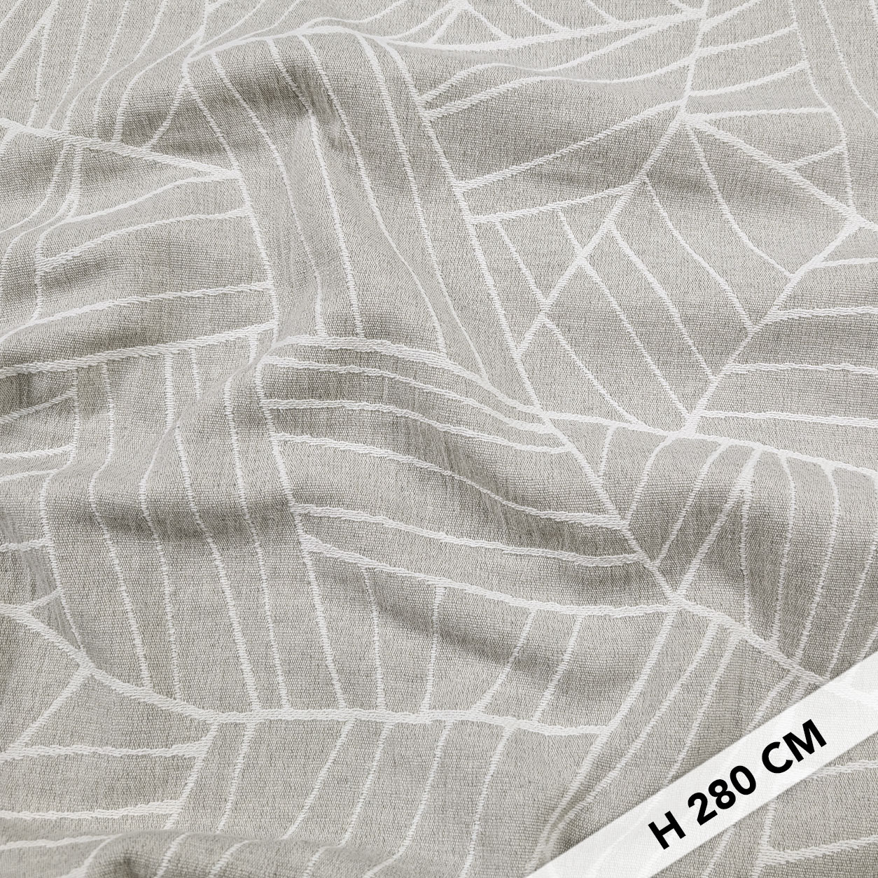 Jacquard Abstrait Géométrie Gris H 280 cm Image