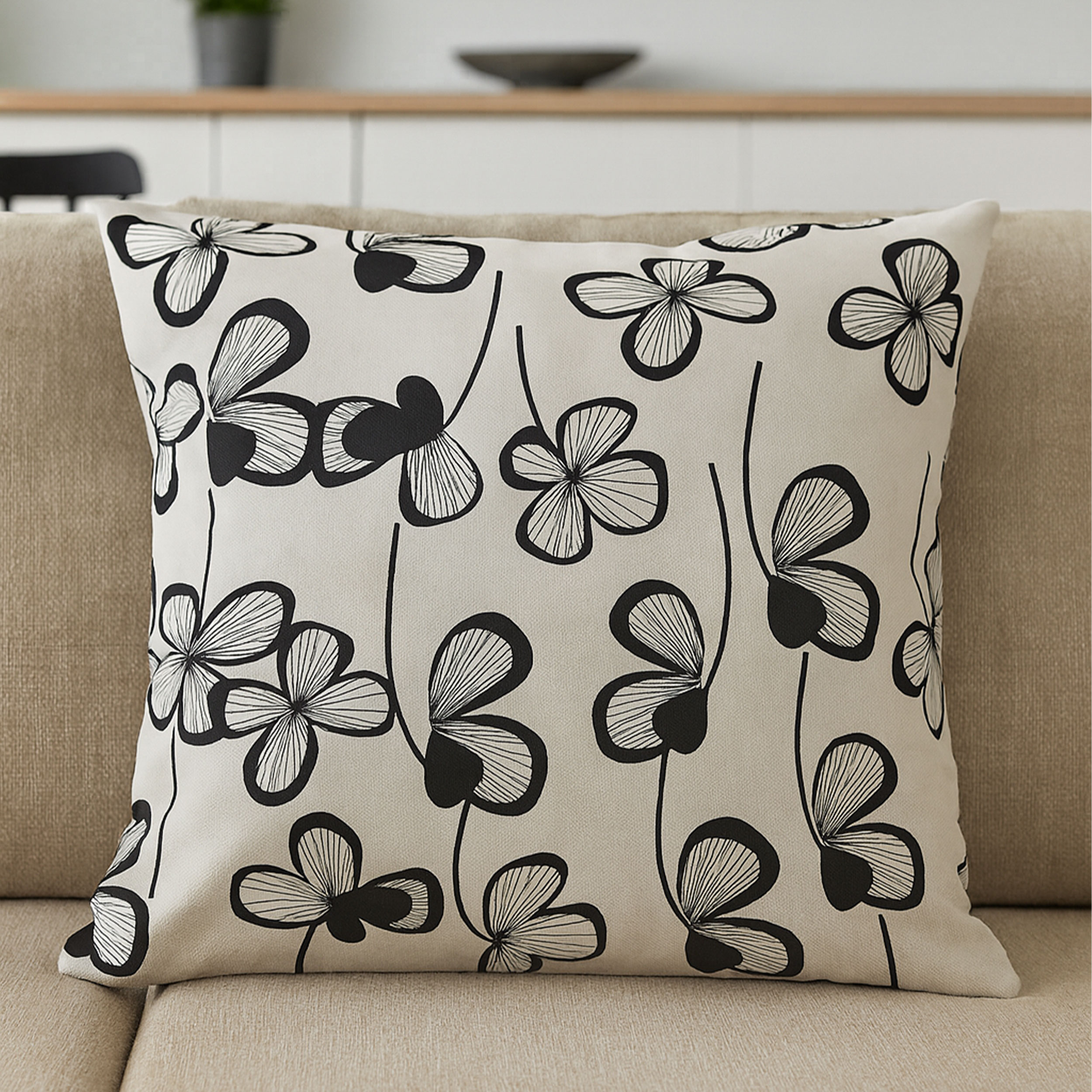 Panama Natural Cotton Floral Fantasy Image