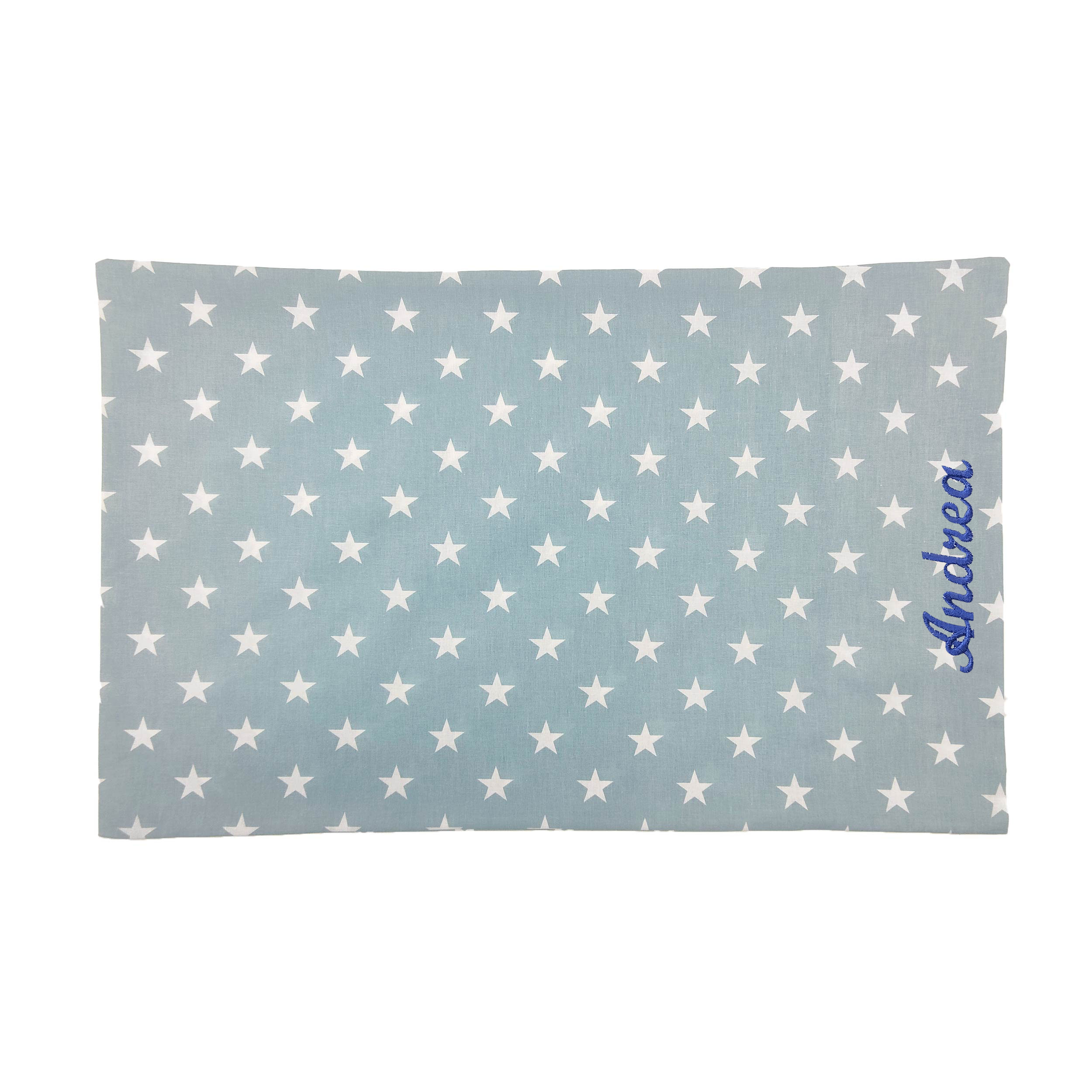 White Stars with Blue Background Pillowcase Image