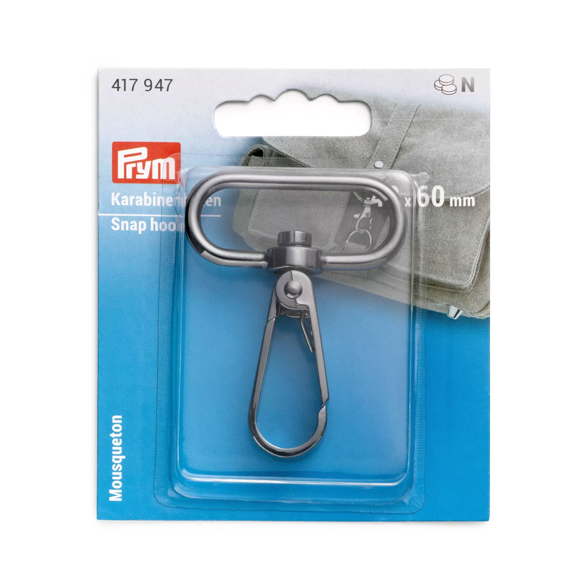 Prym Gunmetal Hook with Snap hook 40x60 mm Image