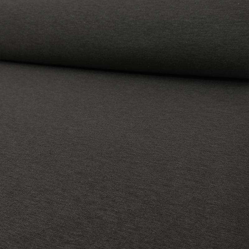 Tessuto Neoprene Bifoderato in Cotone Tortora Melange/Grigio Image