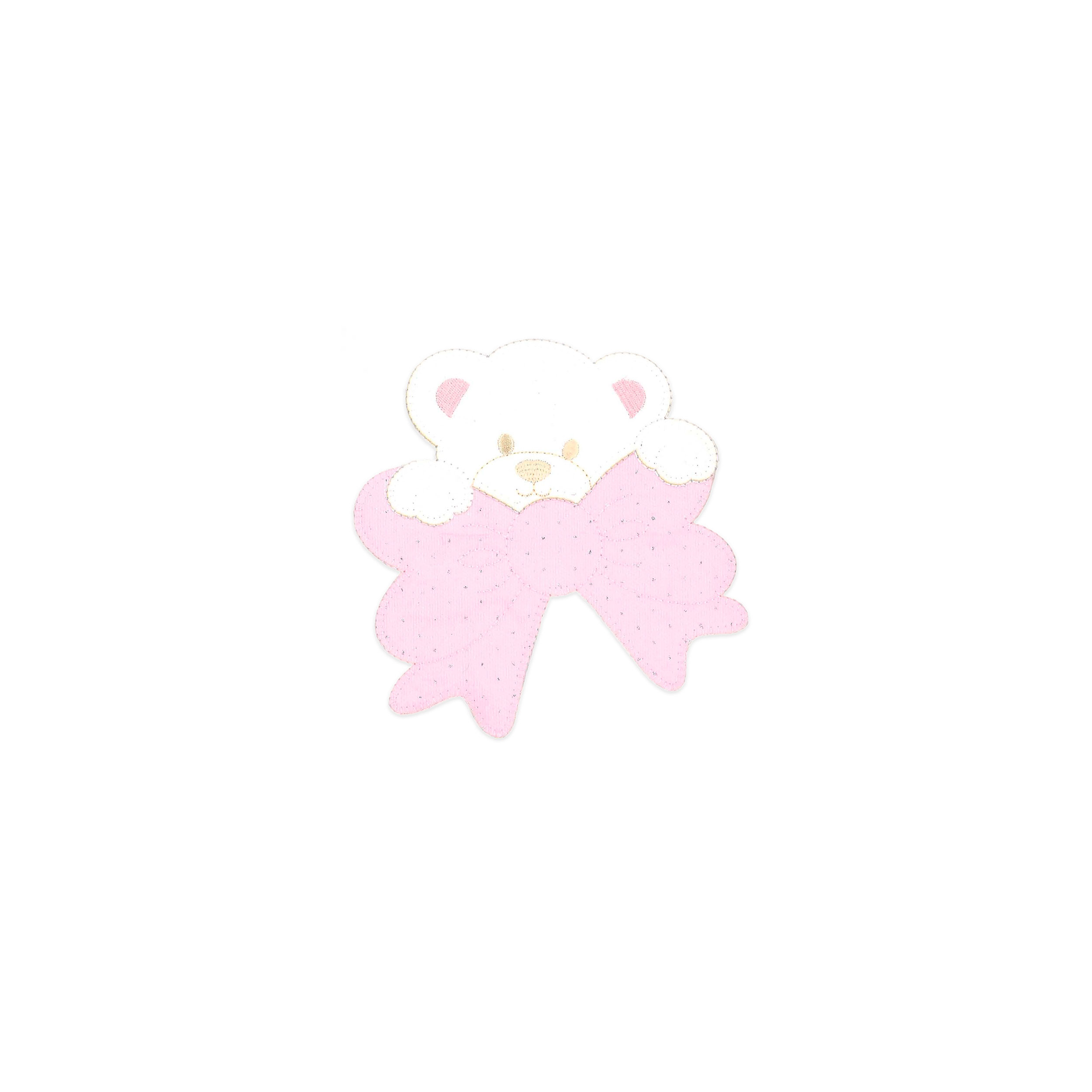 Little Bear Application with Rhinestone Bow Image