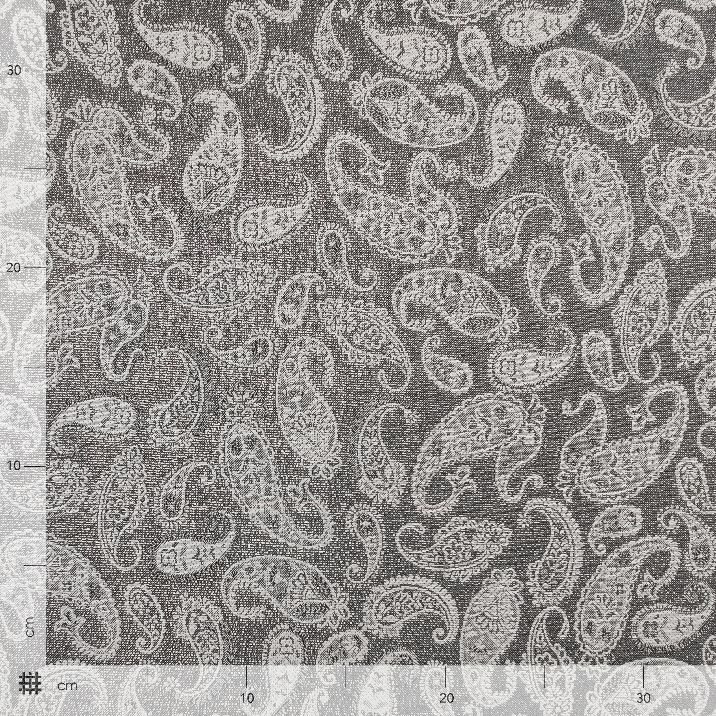 Coton mélangé Cachemire Fantaisie Argent Lurex