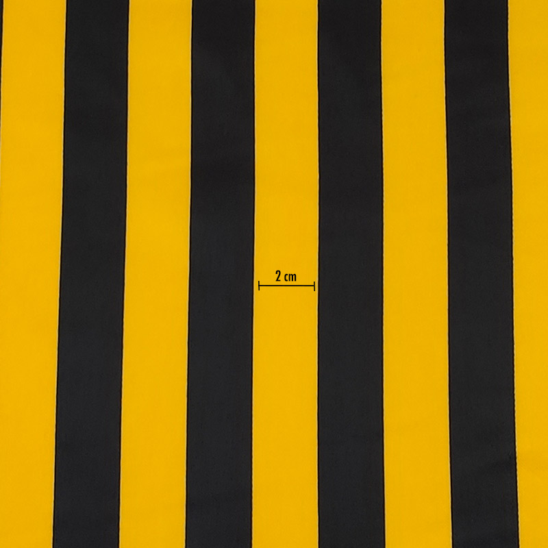 Black and Yellow Striped Satin Image