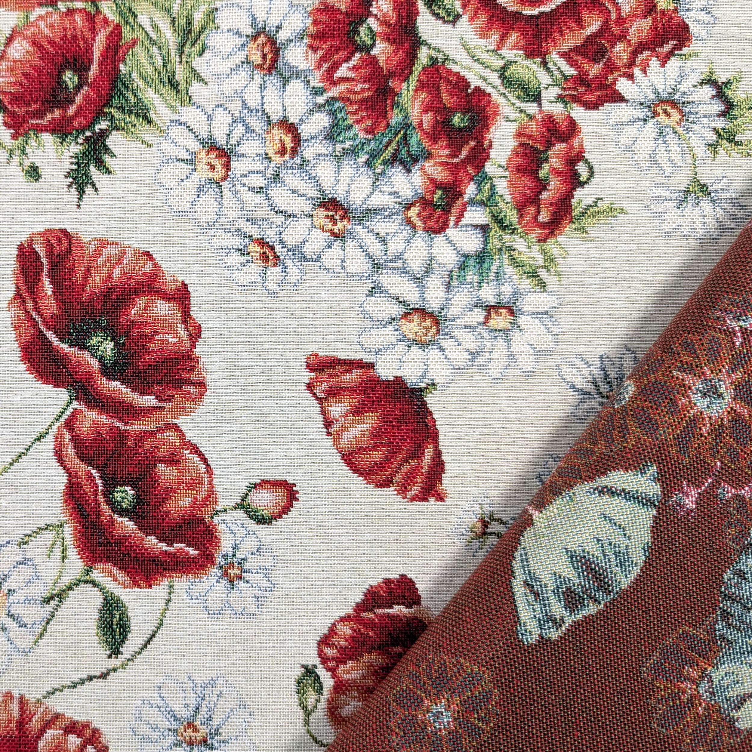 Gobelin Décor Coquelicots et marguerites Image