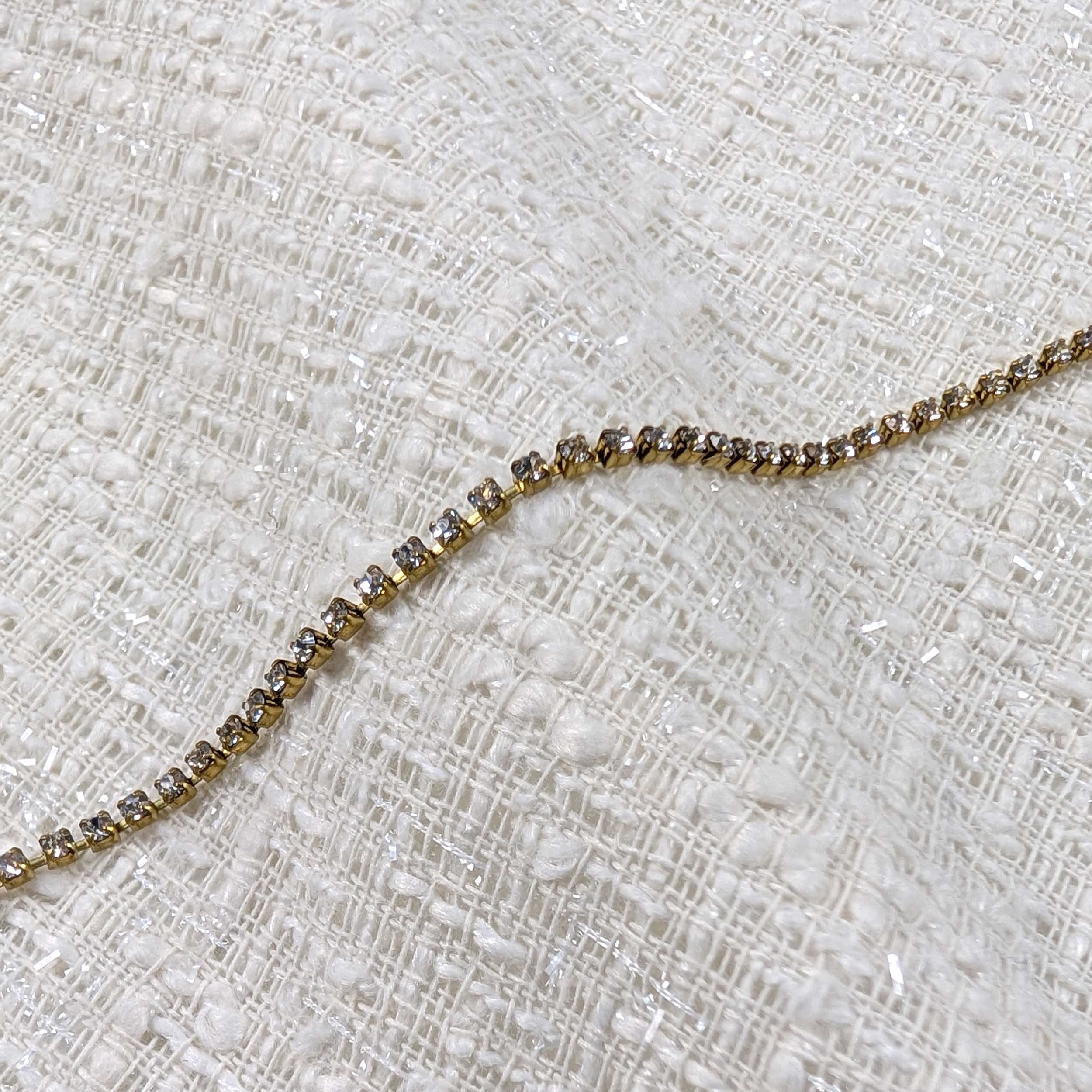 Thin Gold Rhinestone Chain Image