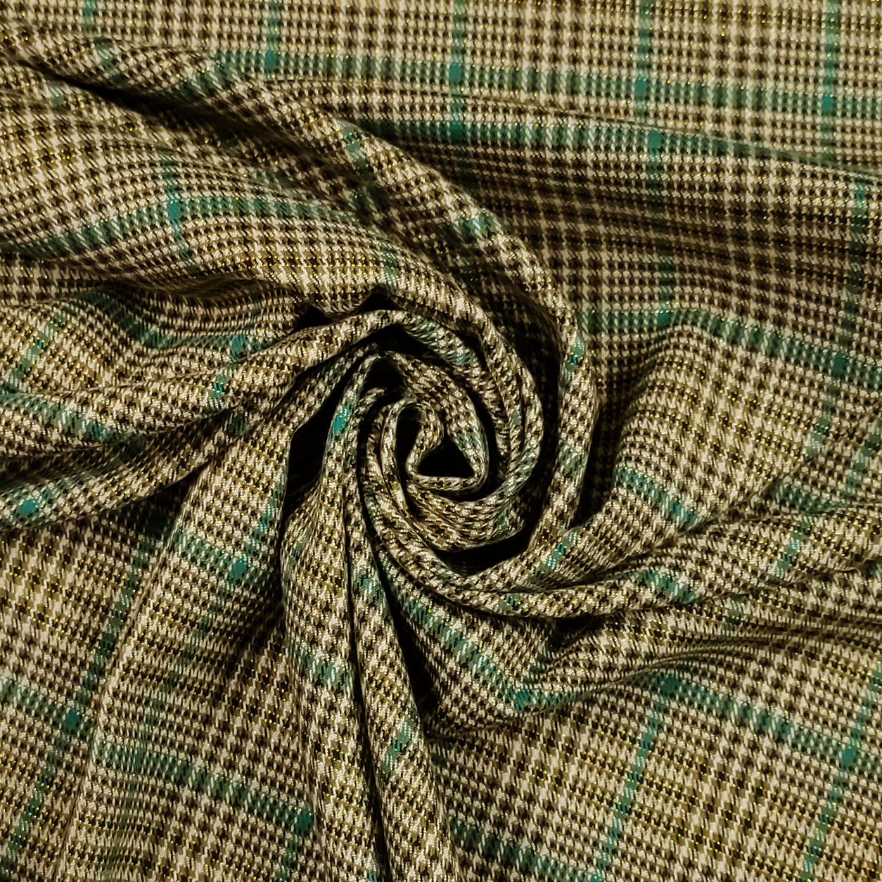 Tessuto Per Tappezzeria Con Motivo Tartan A Quadri In Tweed Testurizzato, Colore Blu, Per Divani E Sedie (campione 10 Cm X 8 Cm - Foto 1