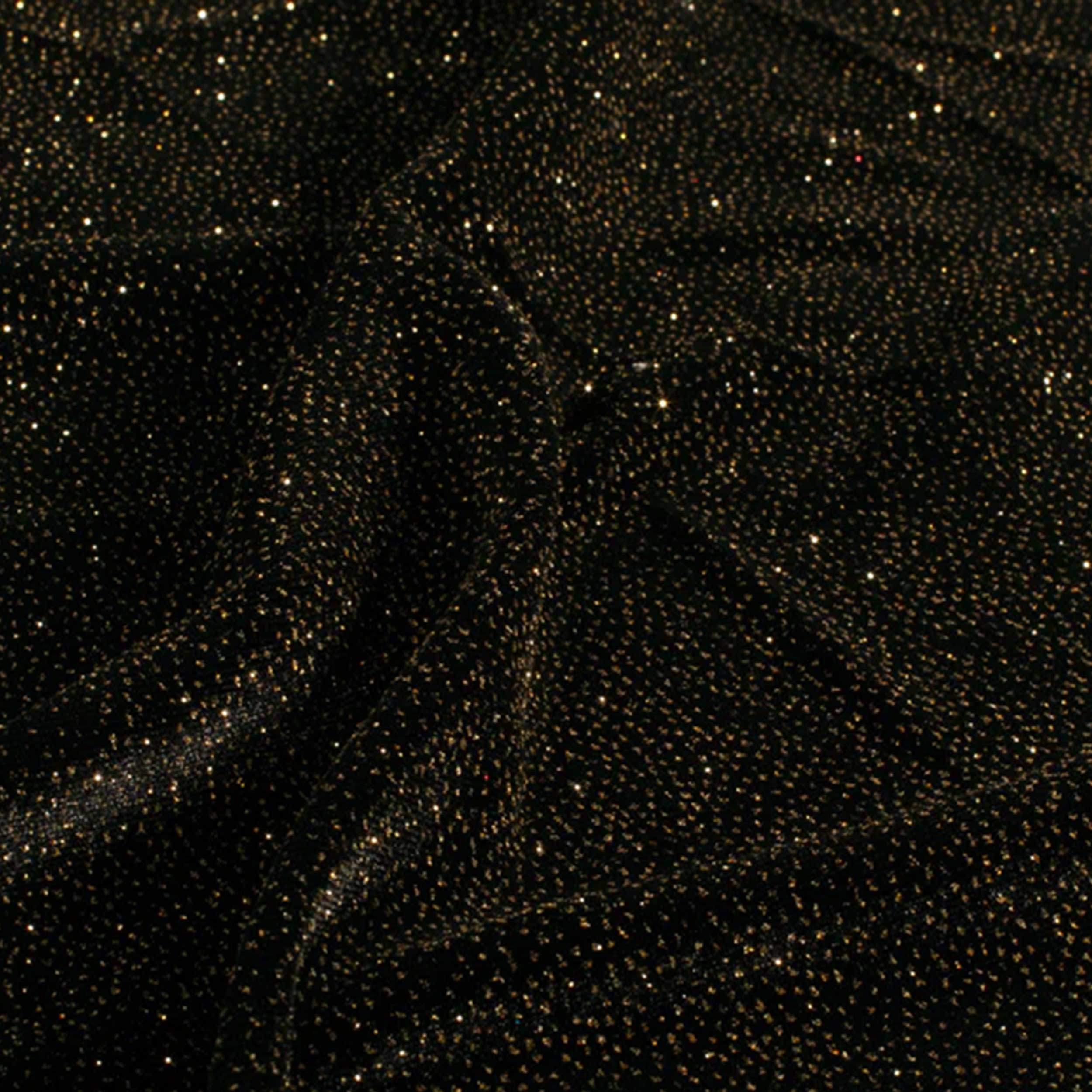 Black Velveteen with Gold Rhinestones Image