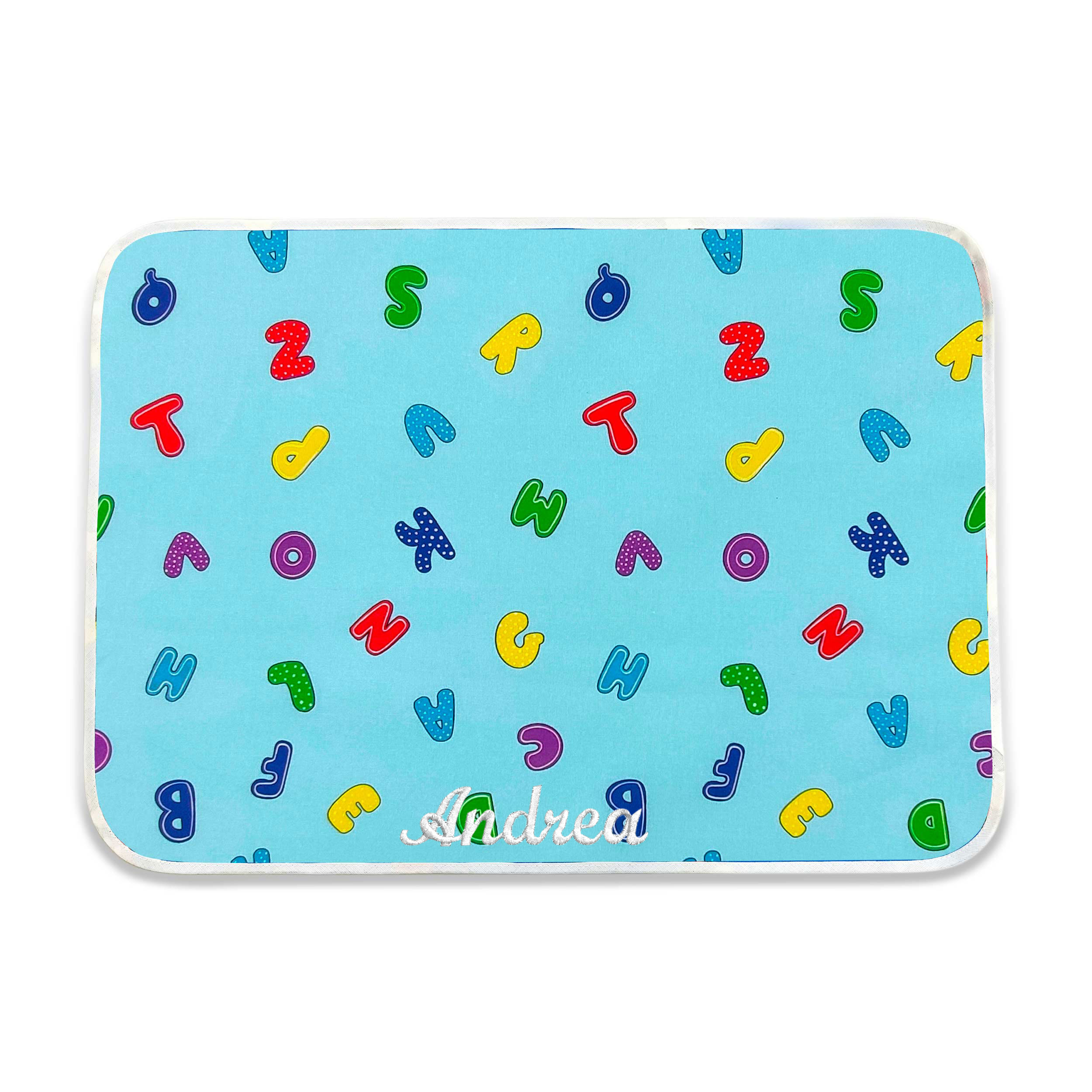 Alphabet Placemat Blue Background Image