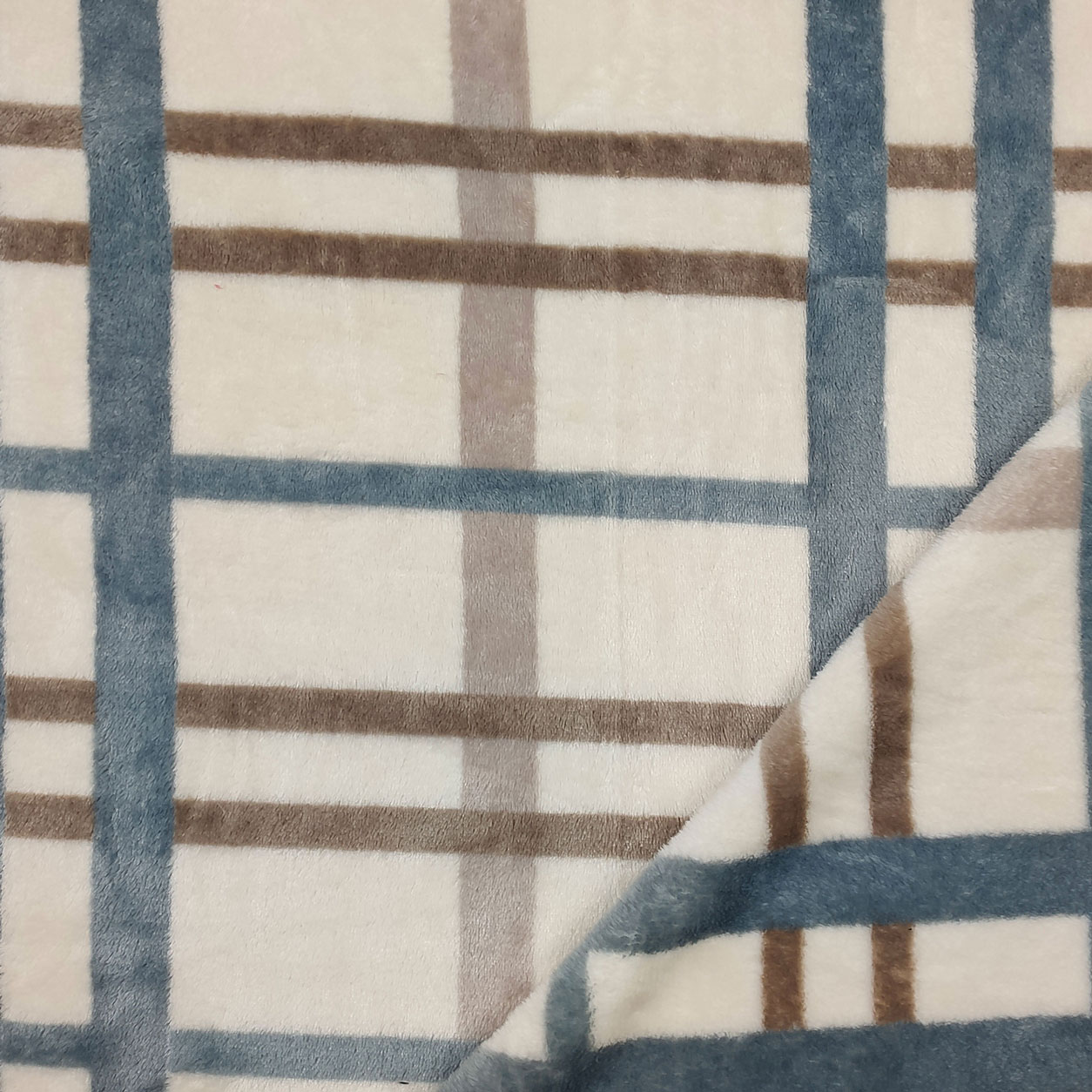 Polaire Main Cachemire Base Plaid Beige Image