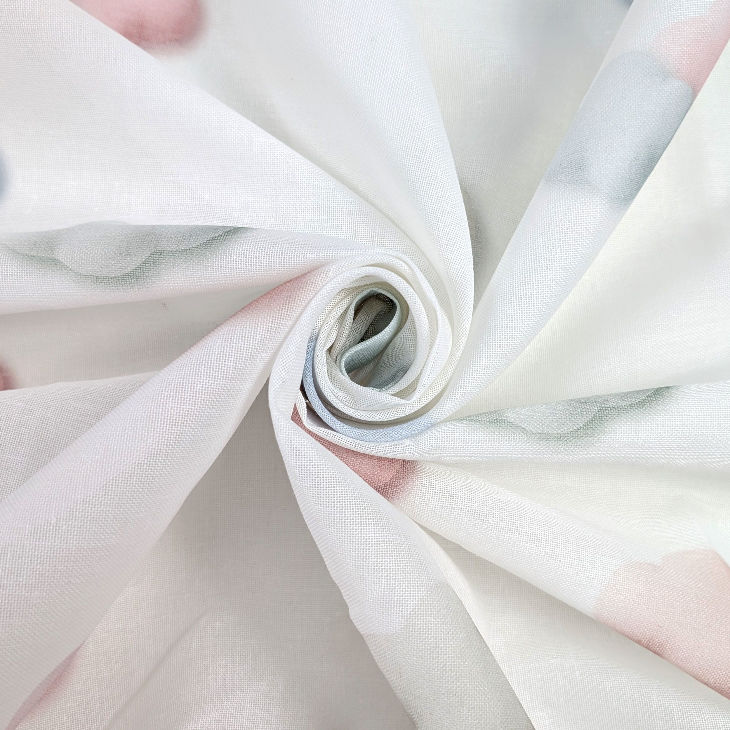 Curtain Fabric Pastel Clouds Image