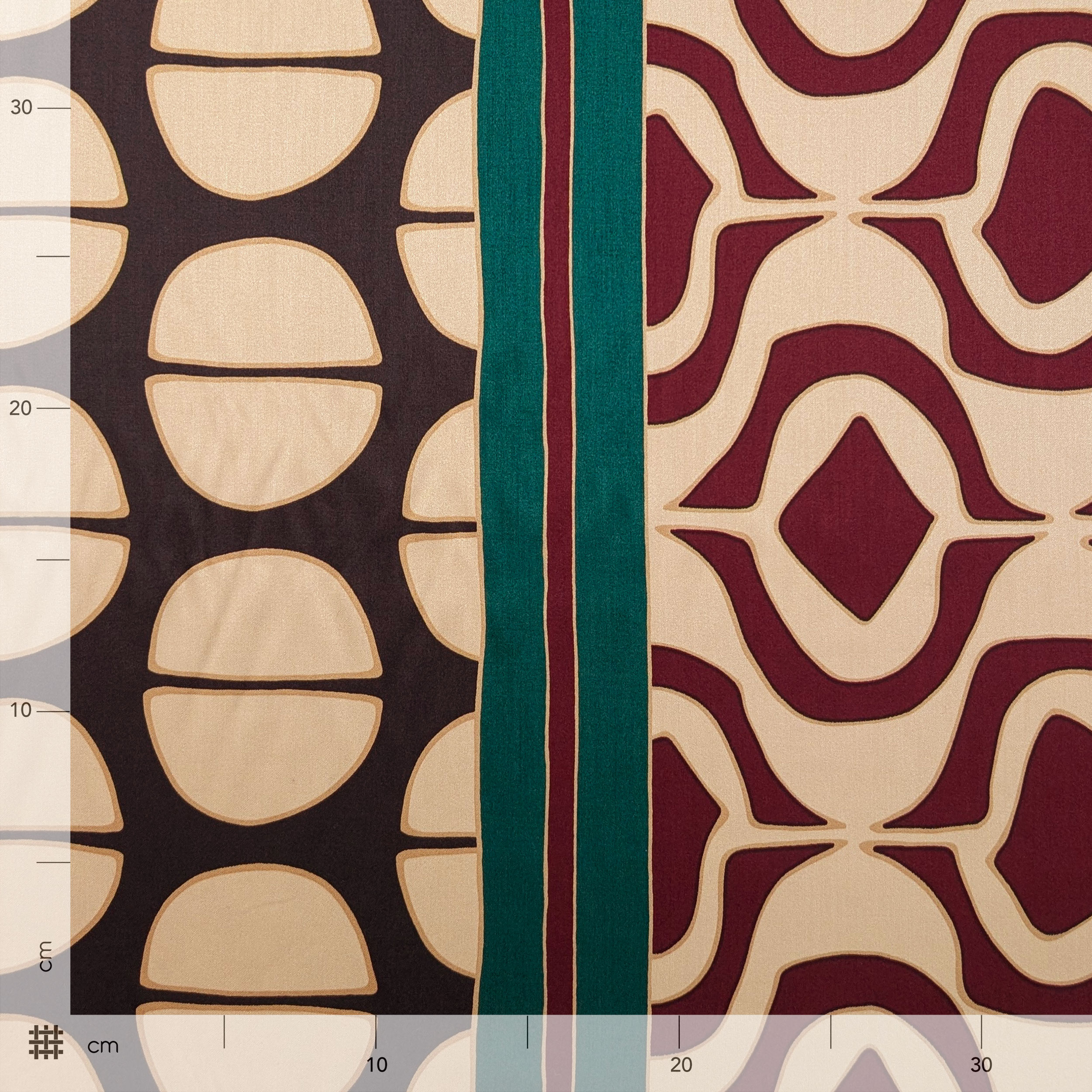Geometrically patterned viscose with banding Image