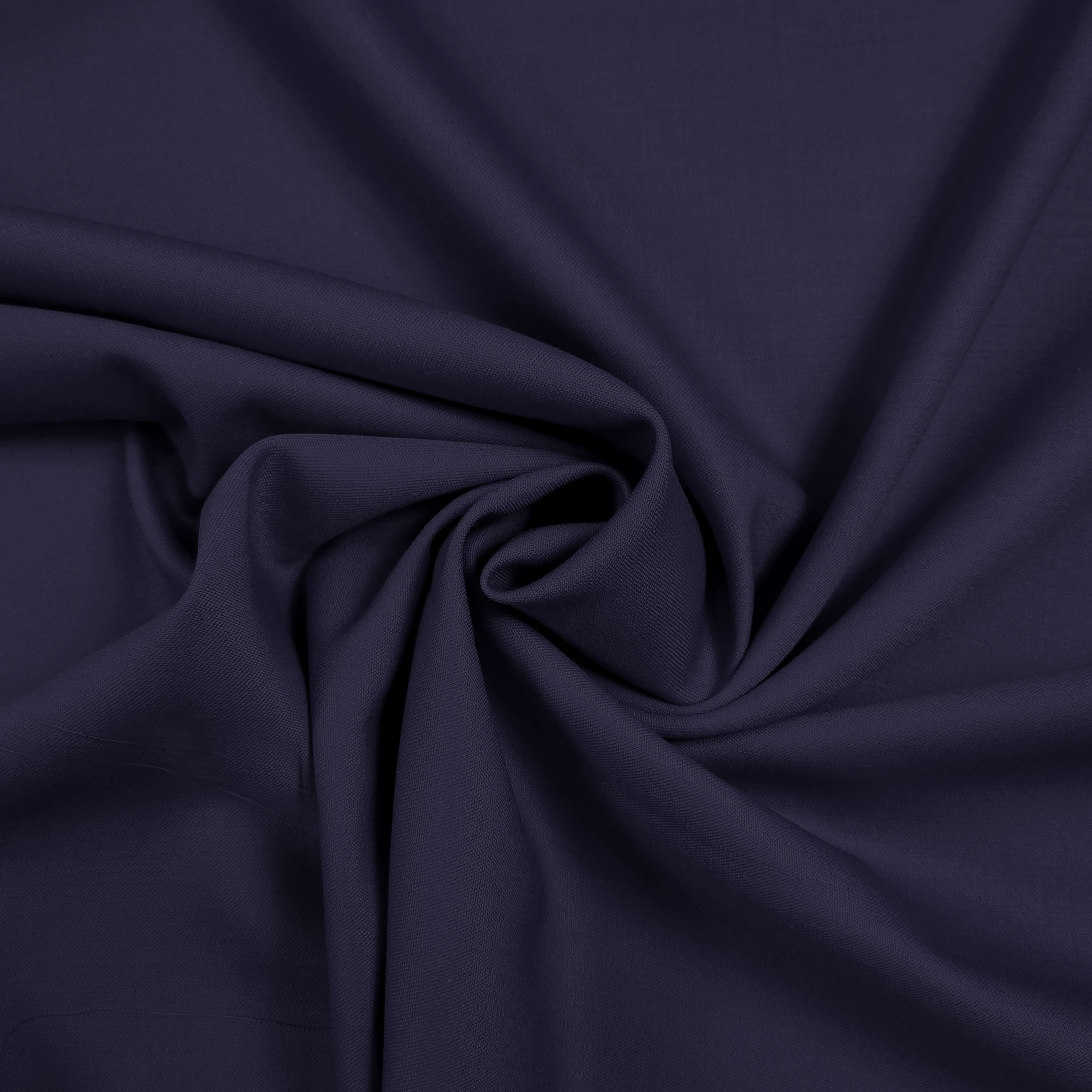 Dark Blue Stretch Wool Satin Image